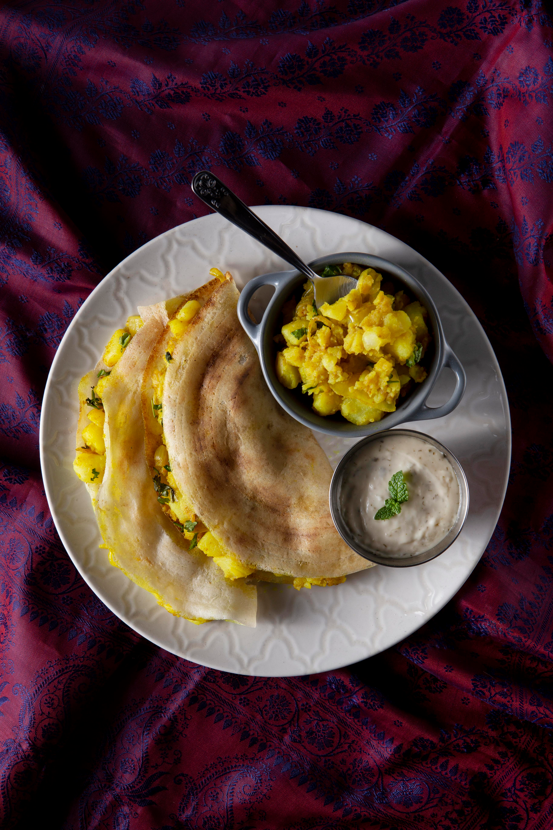 Aloo Paratha with Spiced Potato Filling and Ghee