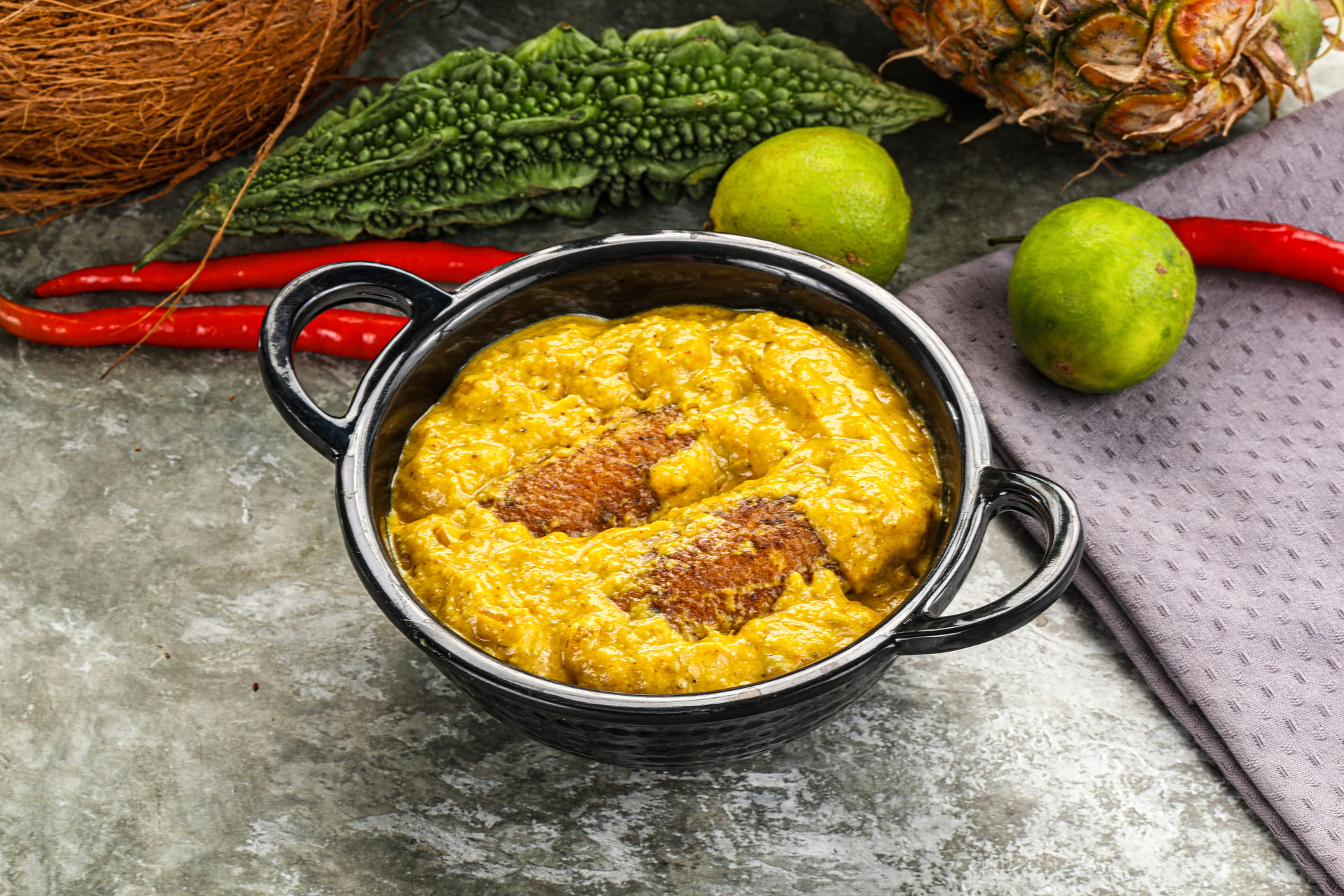 Aromatic Indian Mango Curry with Coconut and Mustard Seeds