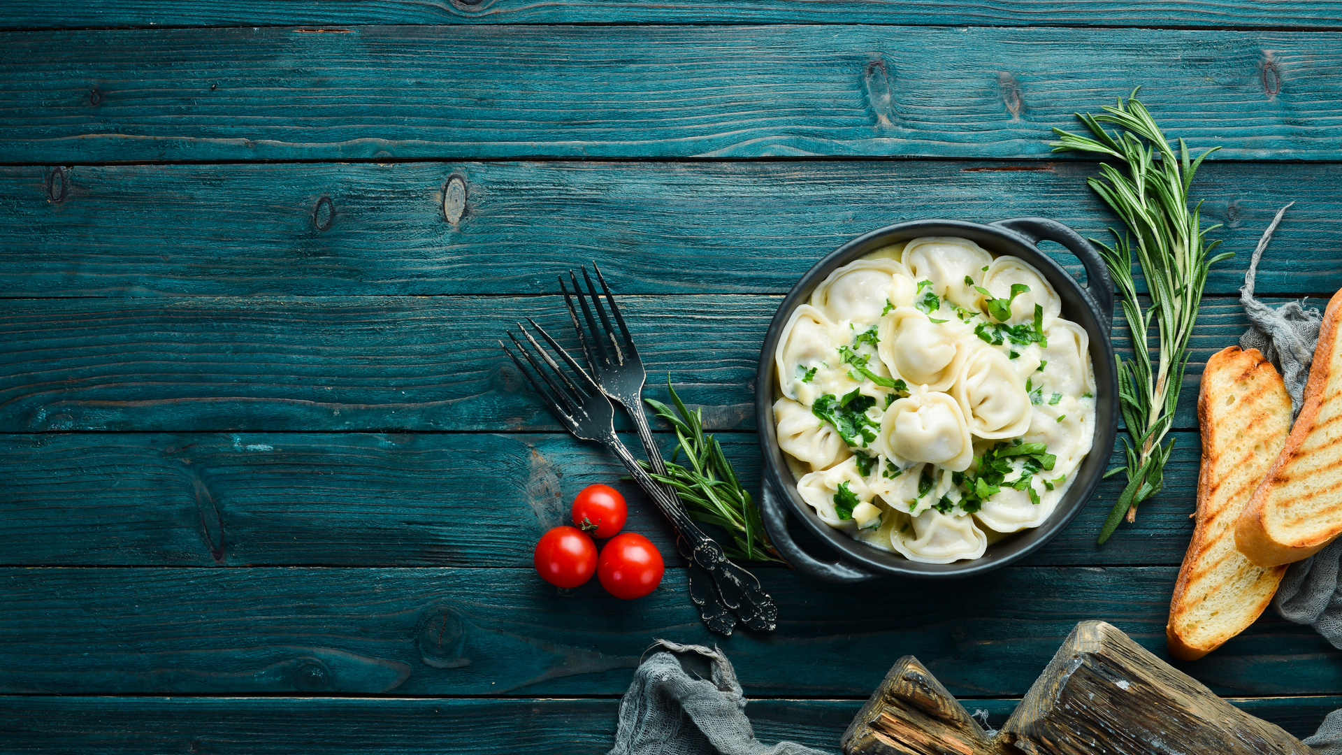 Aromatic Swedish Dill and Haddock Chowder with Warm Potatoes — Soup served and photographed from above