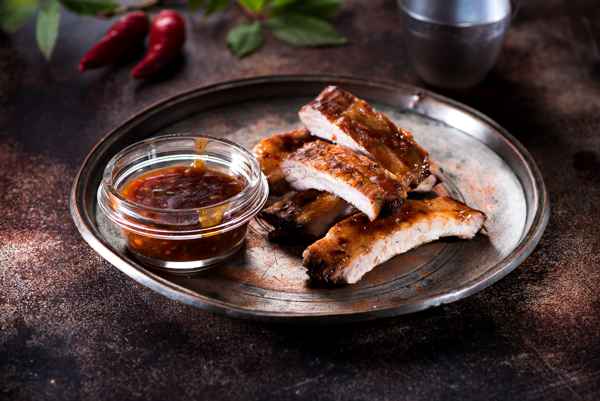 Aromatic Vietnamese Lemongrass Pork Ribs with Chili-Garlic Sauce