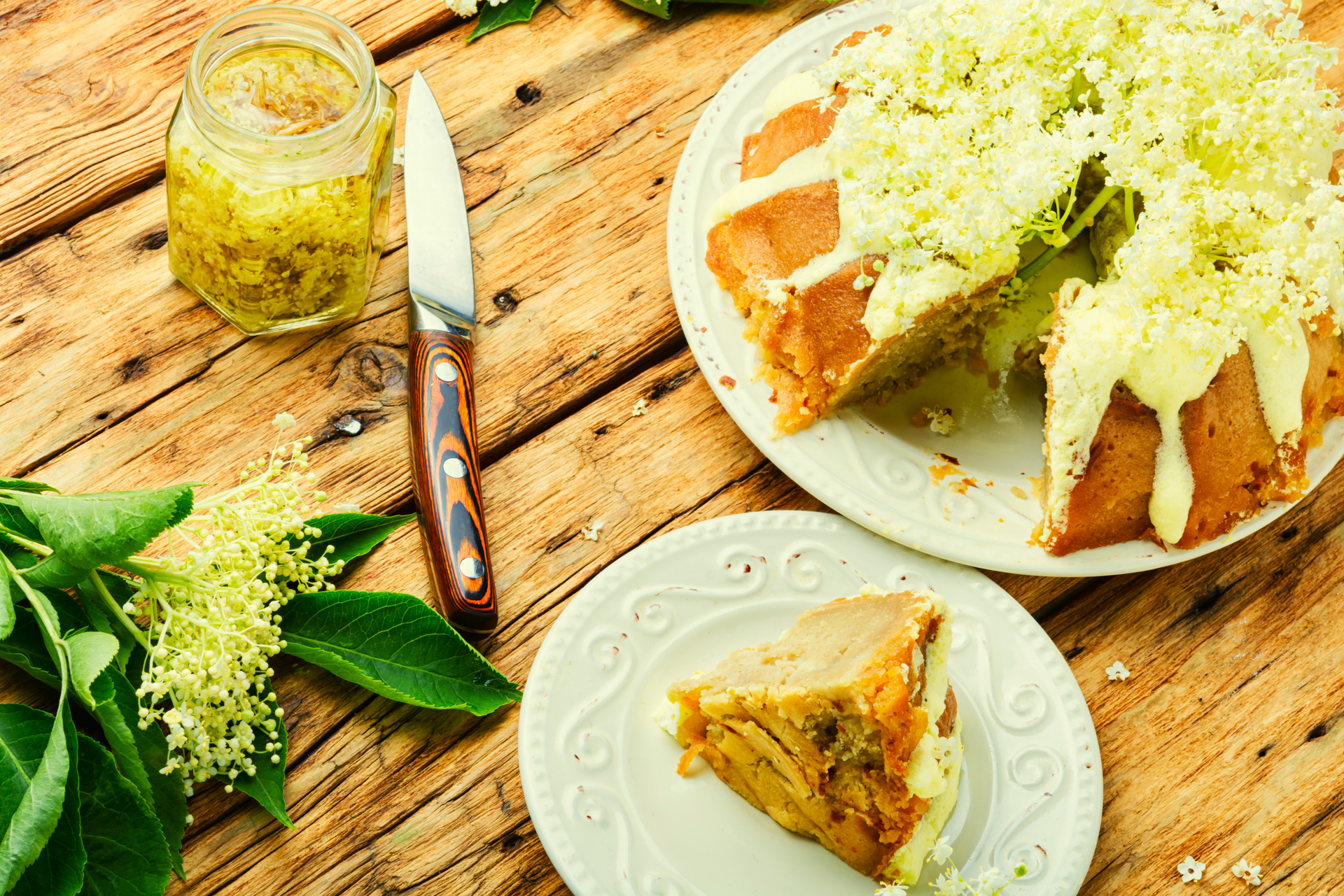 Artisanal Brioche with Lemon Ricotta and Pistachio Dust — Breakfast served and photographed from above