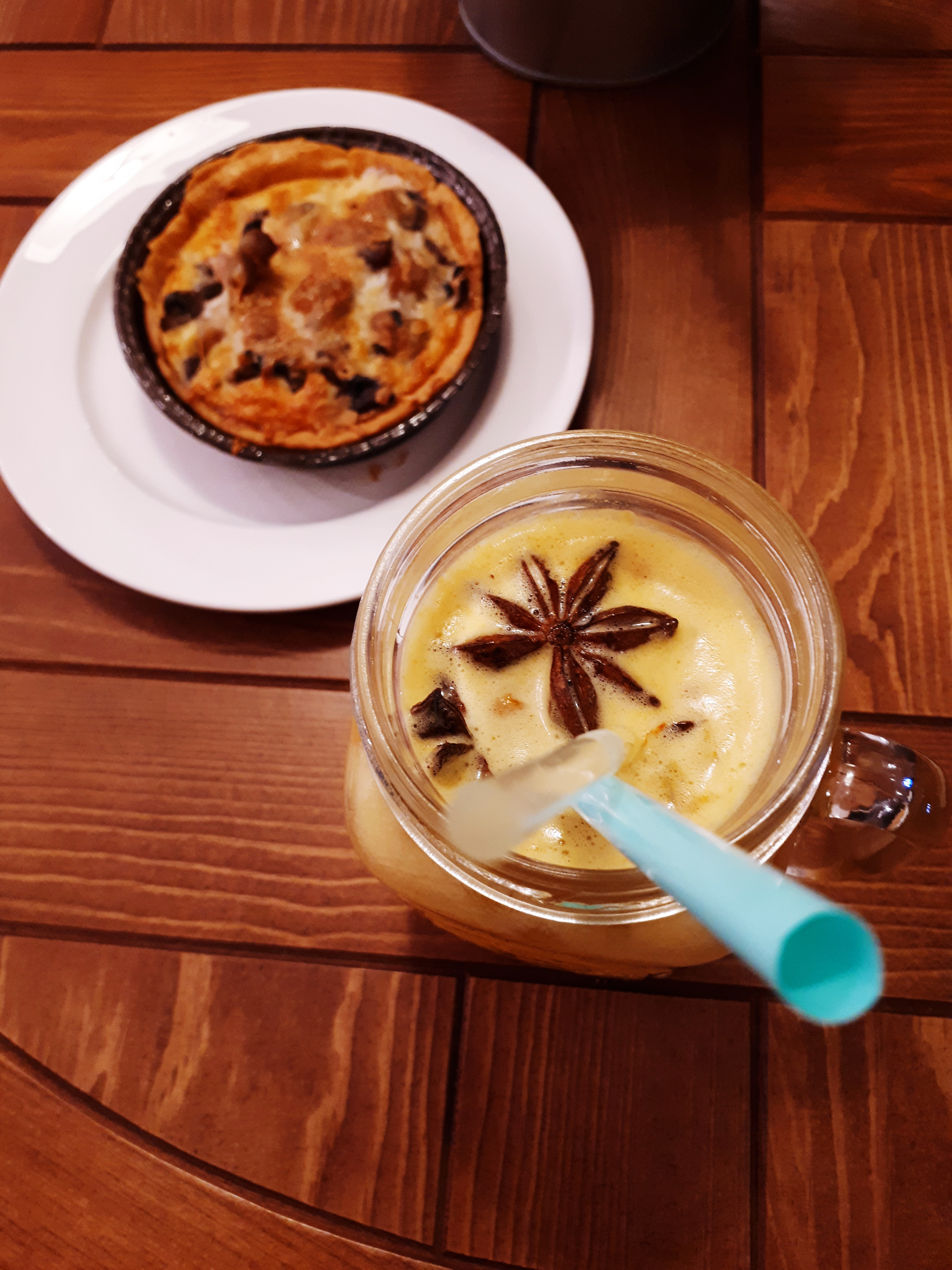 Overhead flat-lay of all ingredients for Authentic Peruvian Sabajón with Cinnamon and Vanilla laid out on a kitchen surface.