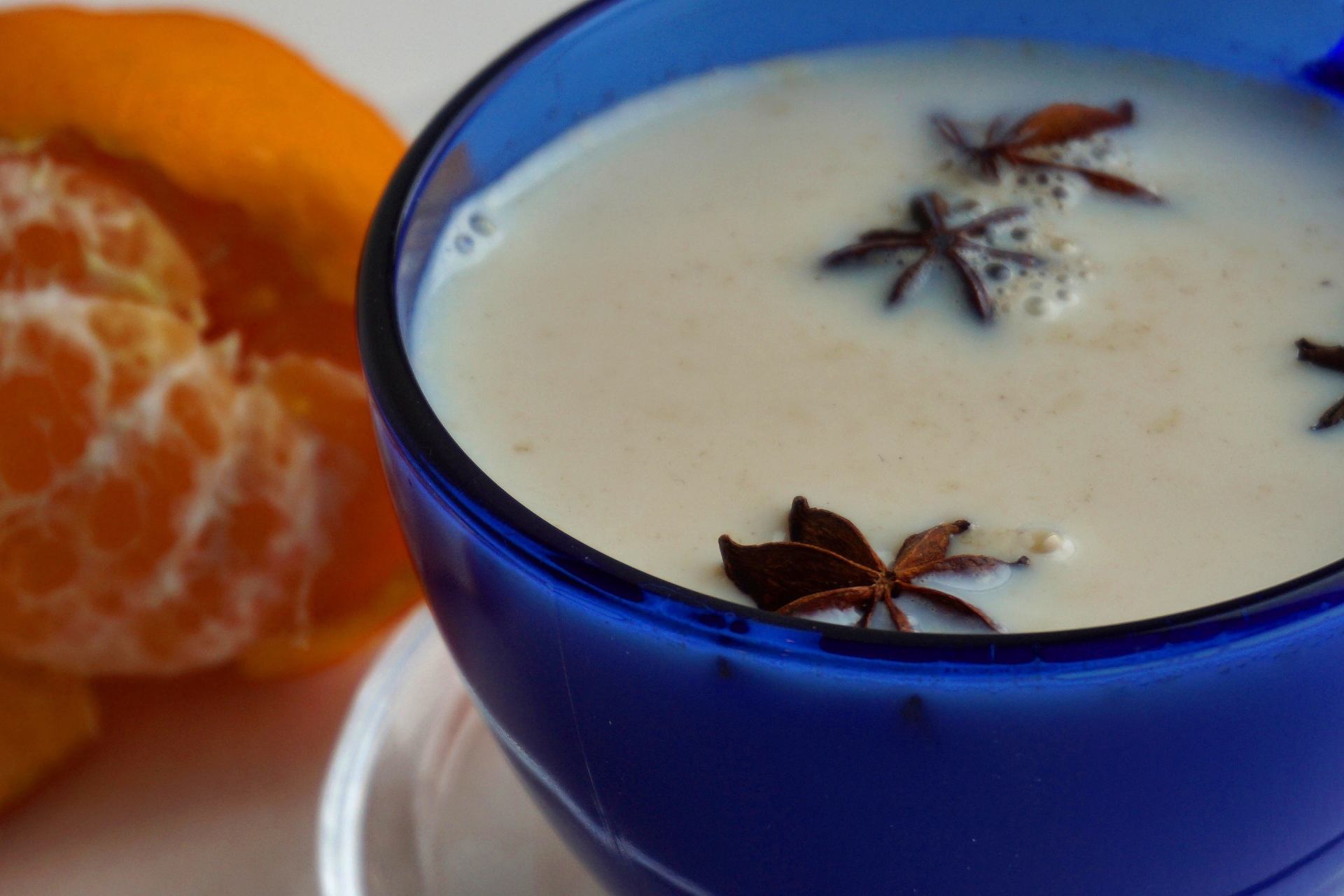 Authentic Peruvian Sabajón with Cinnamon and Vanilla — Beverage served and photographed from above