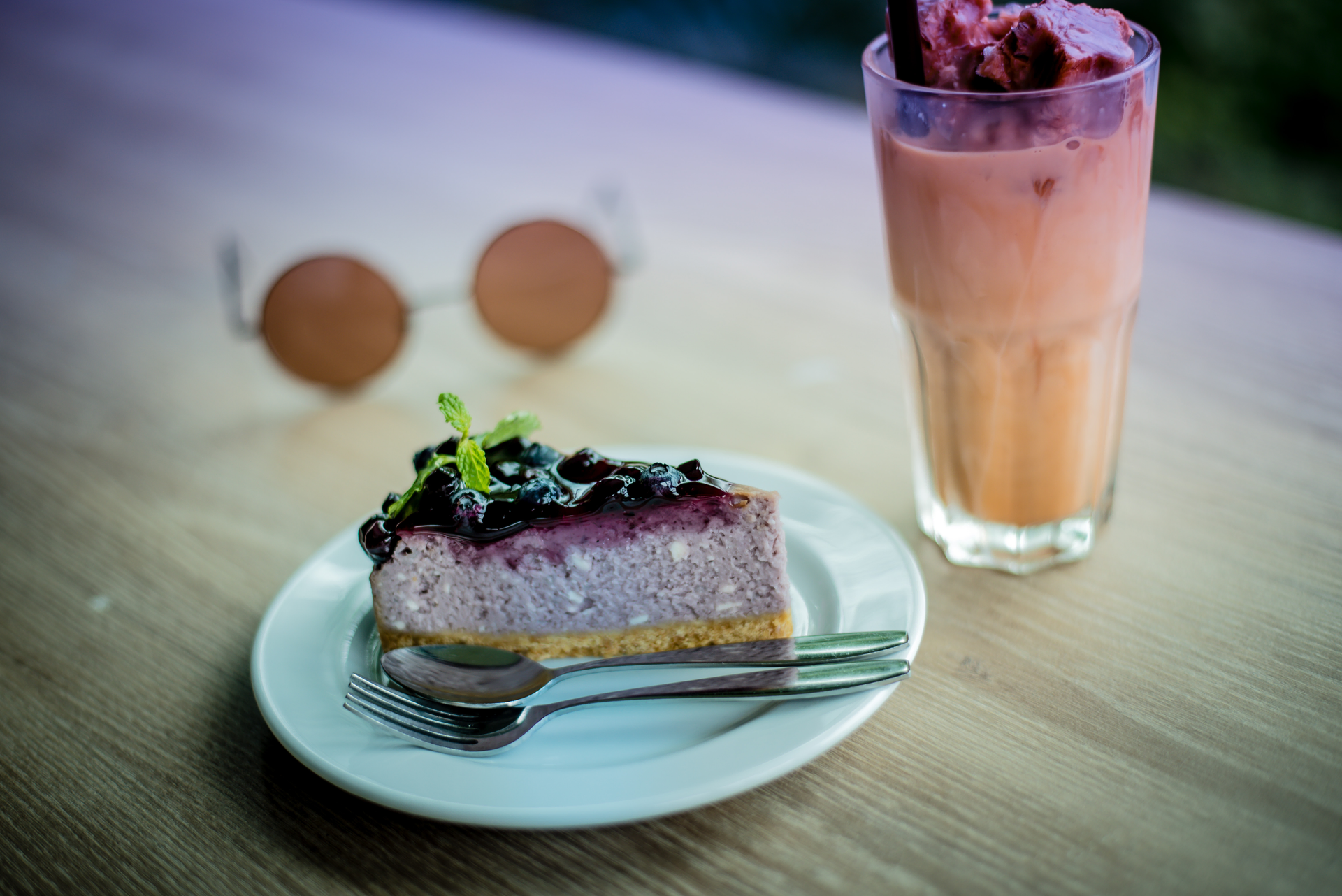 Brazilian Açai Mojito Cheesecake with Coconut Lime Crust