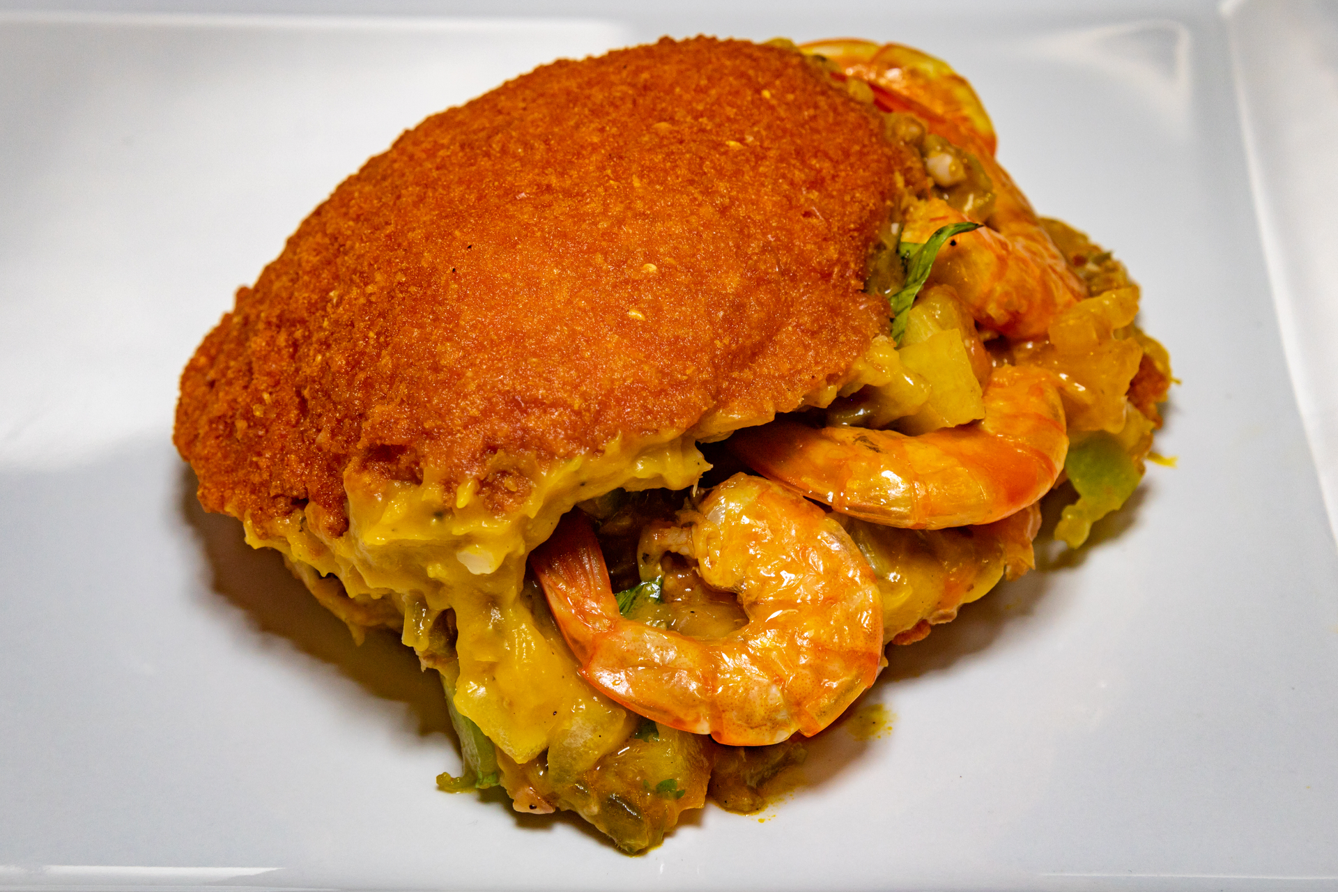 Brazilian Acarajé with Vatapá and Shrimp