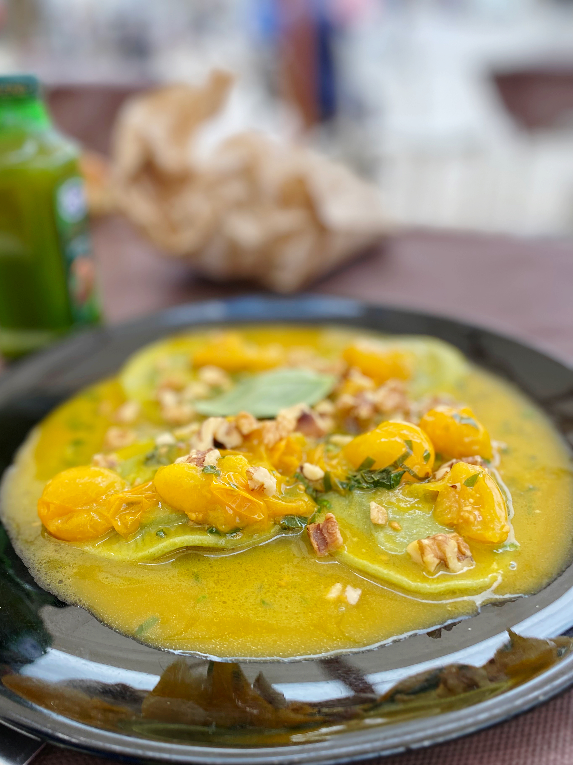 Brazilian Moqueca de Banana with Cashew Milk — Main Course served and photographed from above