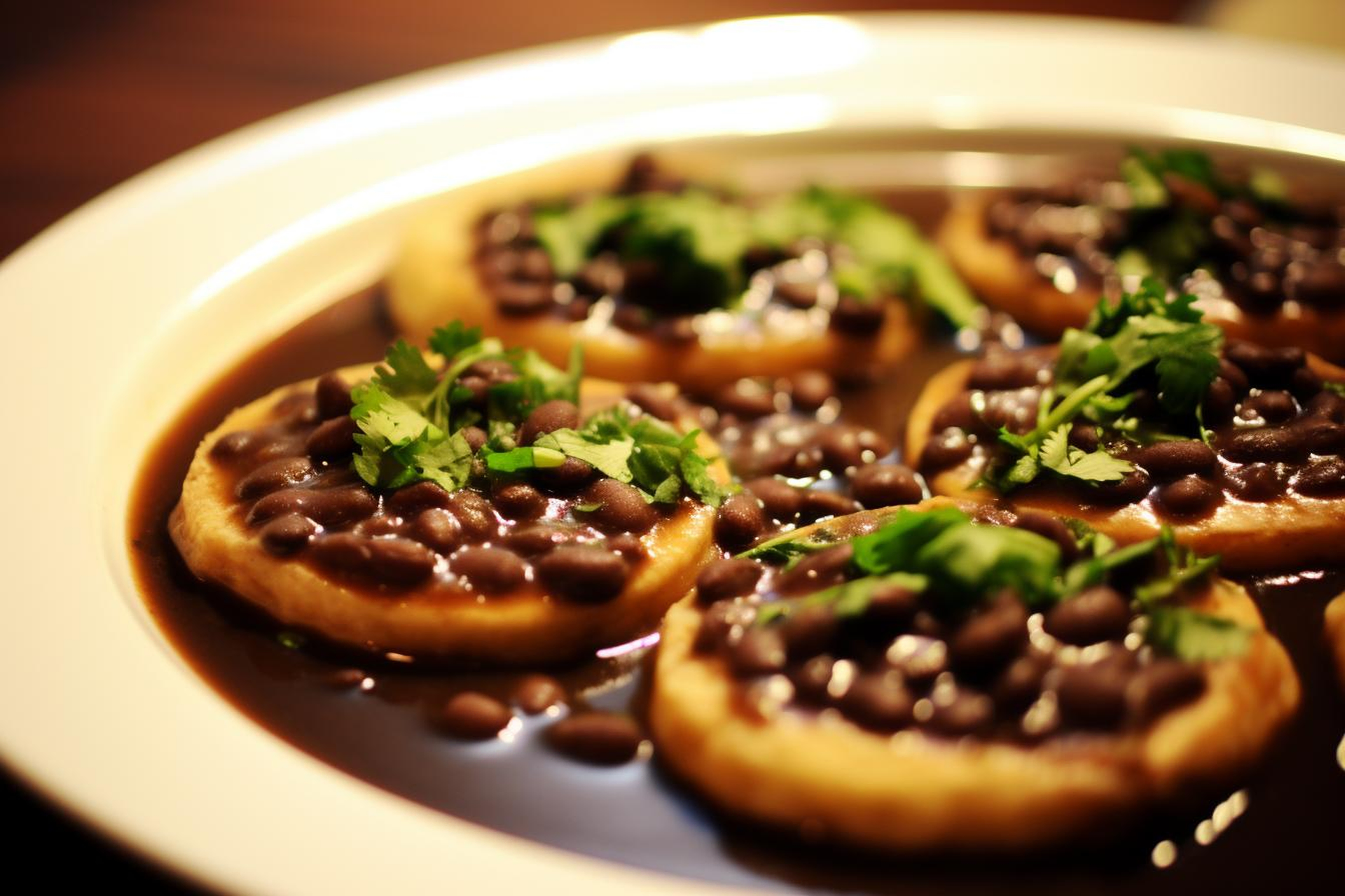 Overhead flat-lay of all ingredients for Brazilian Smoky Calabresa and Tapioca Bite with Black Bean Dip laid out on a kitchen surface.