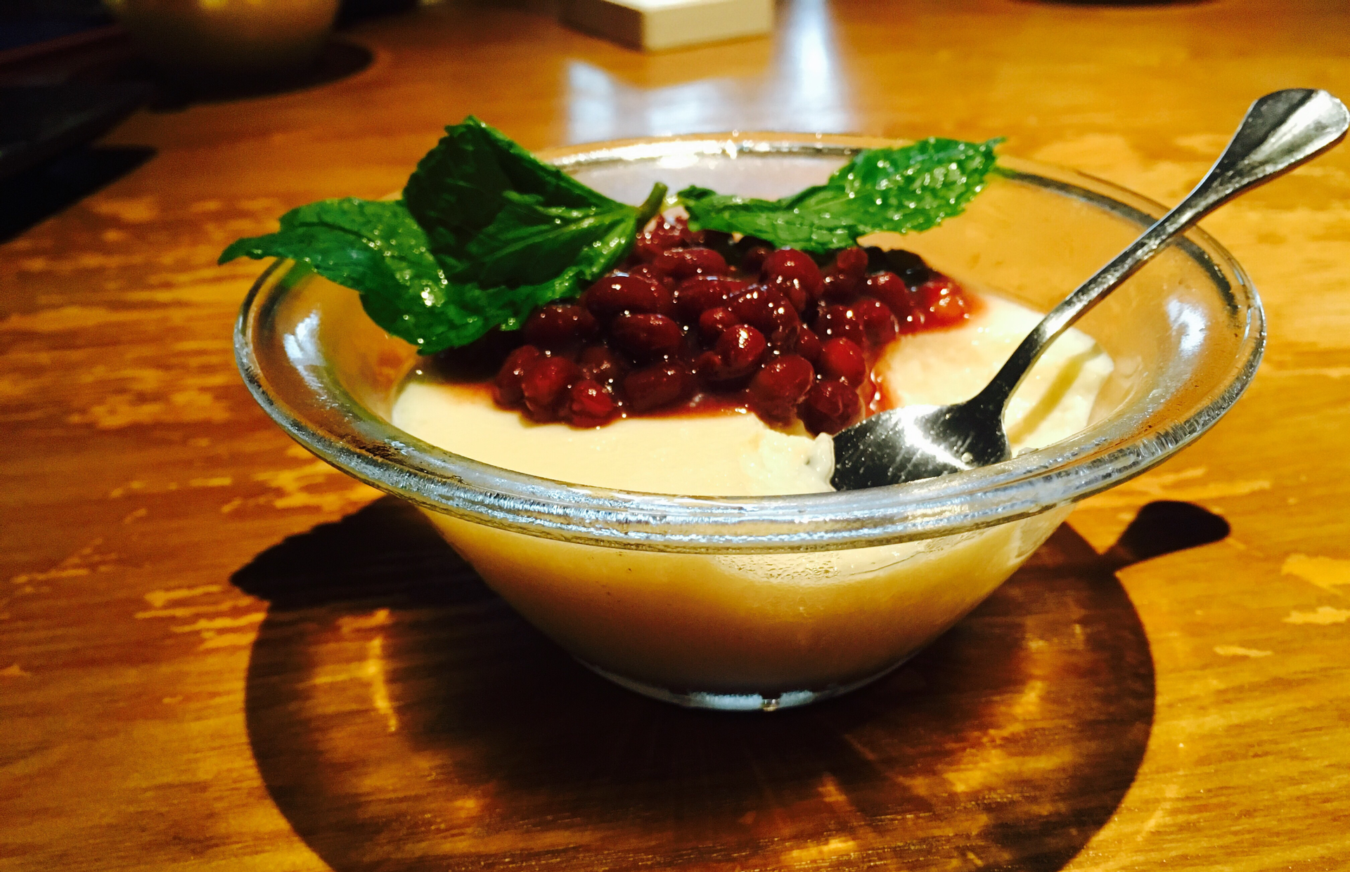 Buttery Brazilian Tapioca Pudding with Dulce de Leche — Dessert served and photographed from above