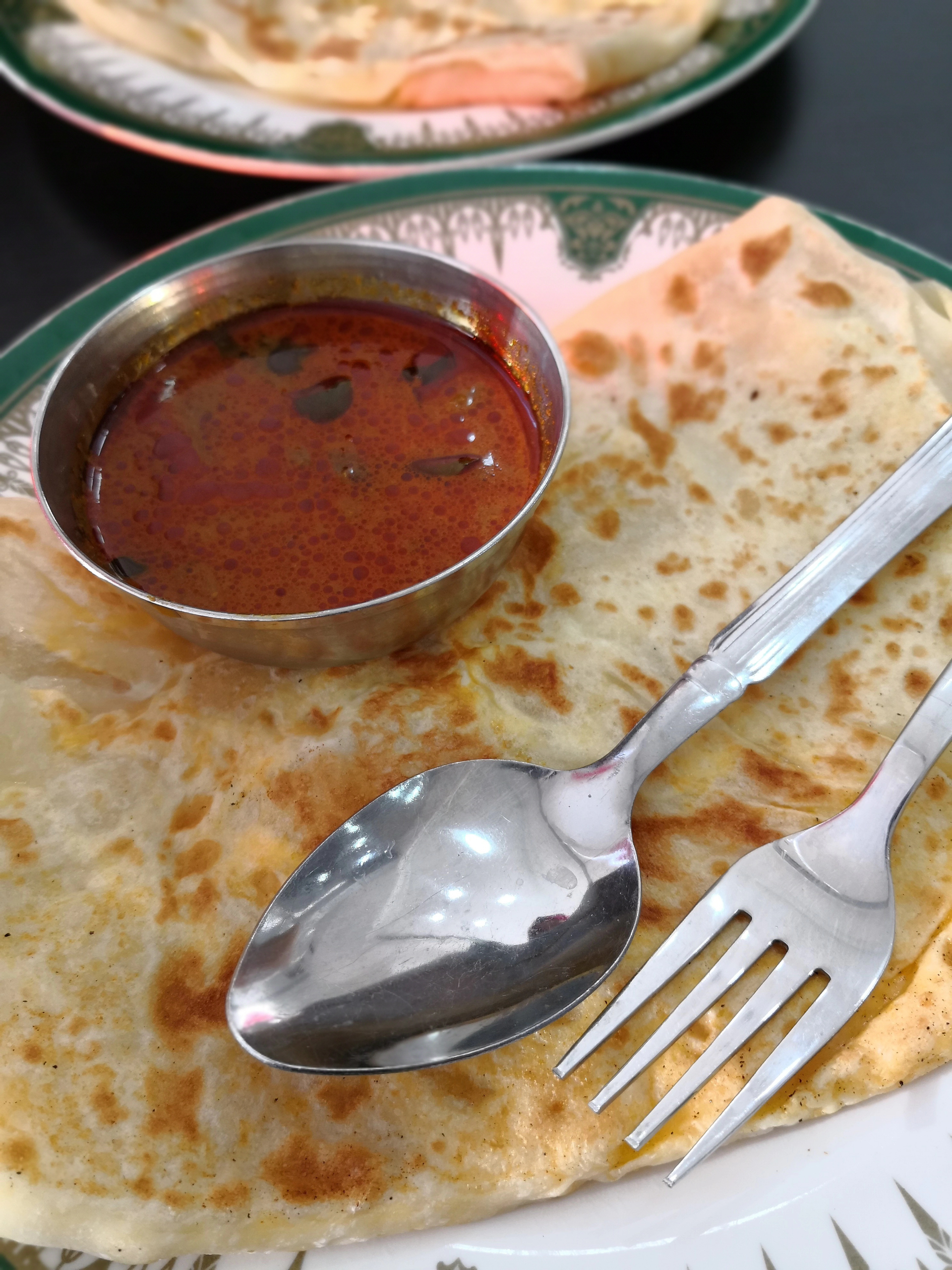 Overhead flat-lay of all ingredients for Caribbean Mixed Pepper Roti with Mango Chutney Relish laid out on a kitchen surface.