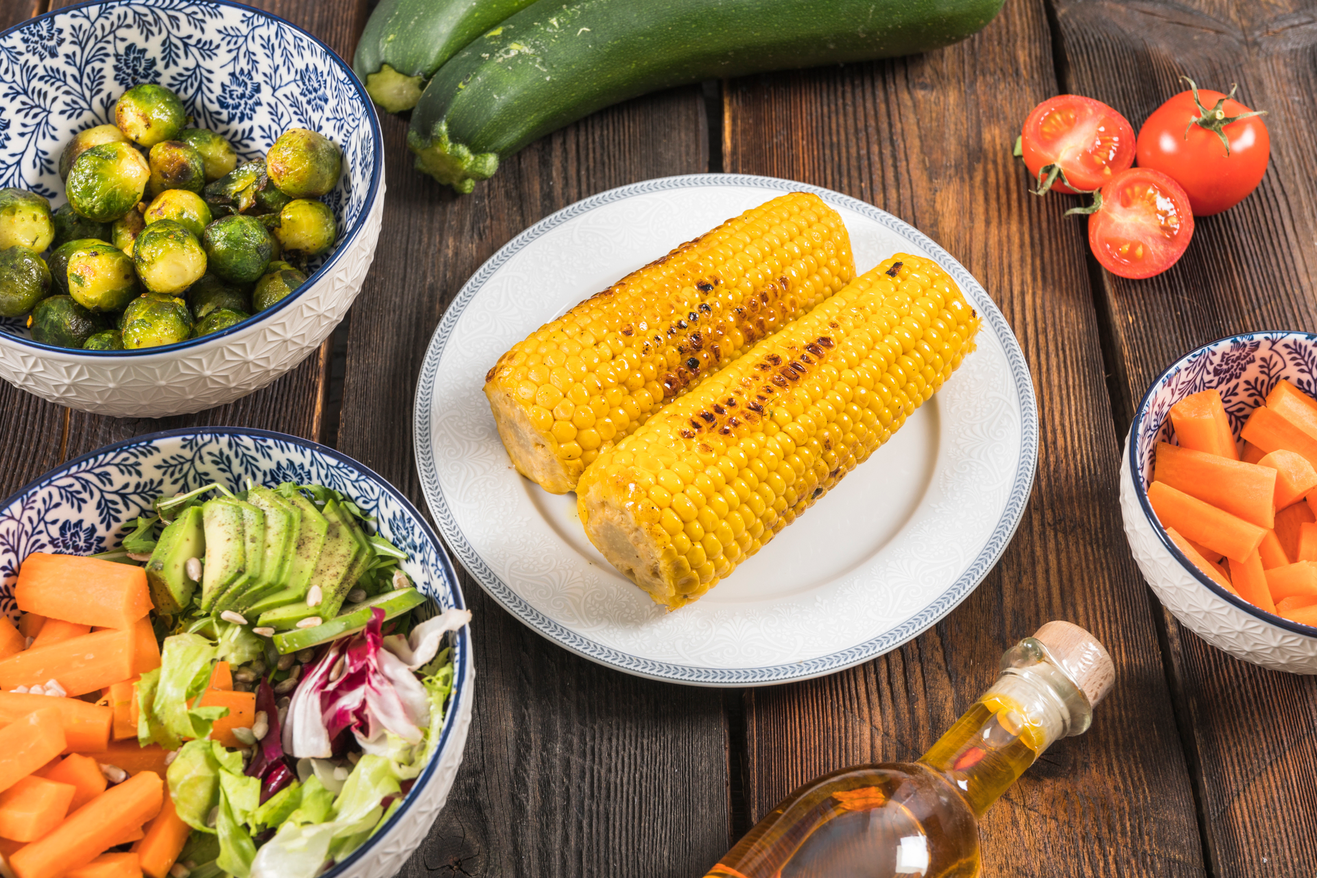 Chilean Humitas with Corn and Basil — Main Course served and photographed from above