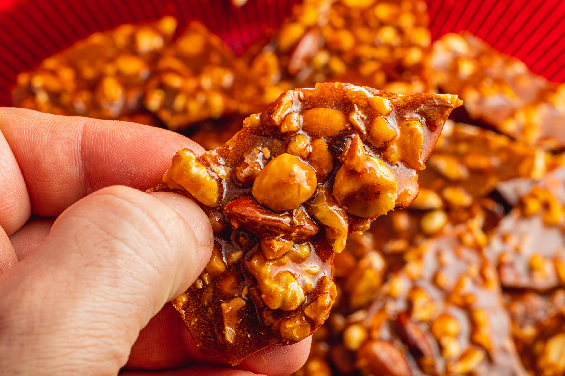 Overhead flat-lay of all ingredients for Chinese Osmanthus Peanuts with Sweet-Sour Glaze laid out on a kitchen surface.