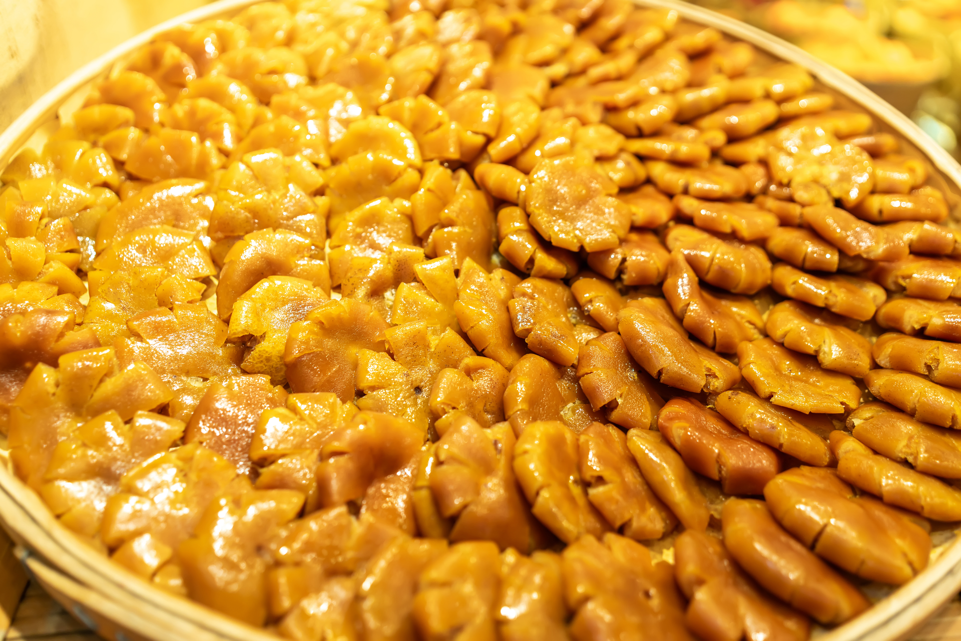 Chinese Osmanthus Peanuts with Sweet-Sour Glaze — Appetizer served and photographed from above