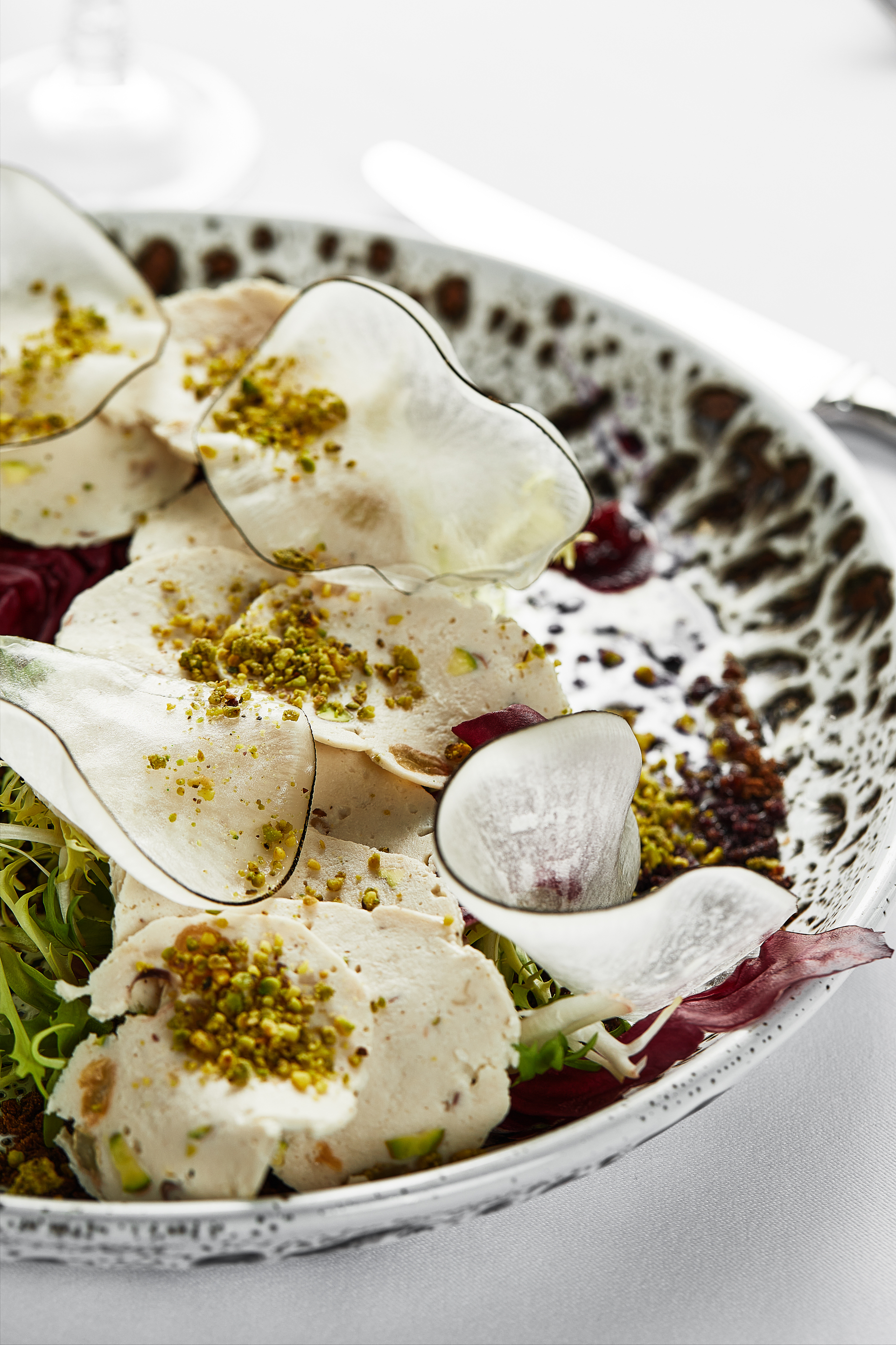Creamy Israeli Labneh with Za'atar Oil Drizzle — Appetizer served and photographed from above