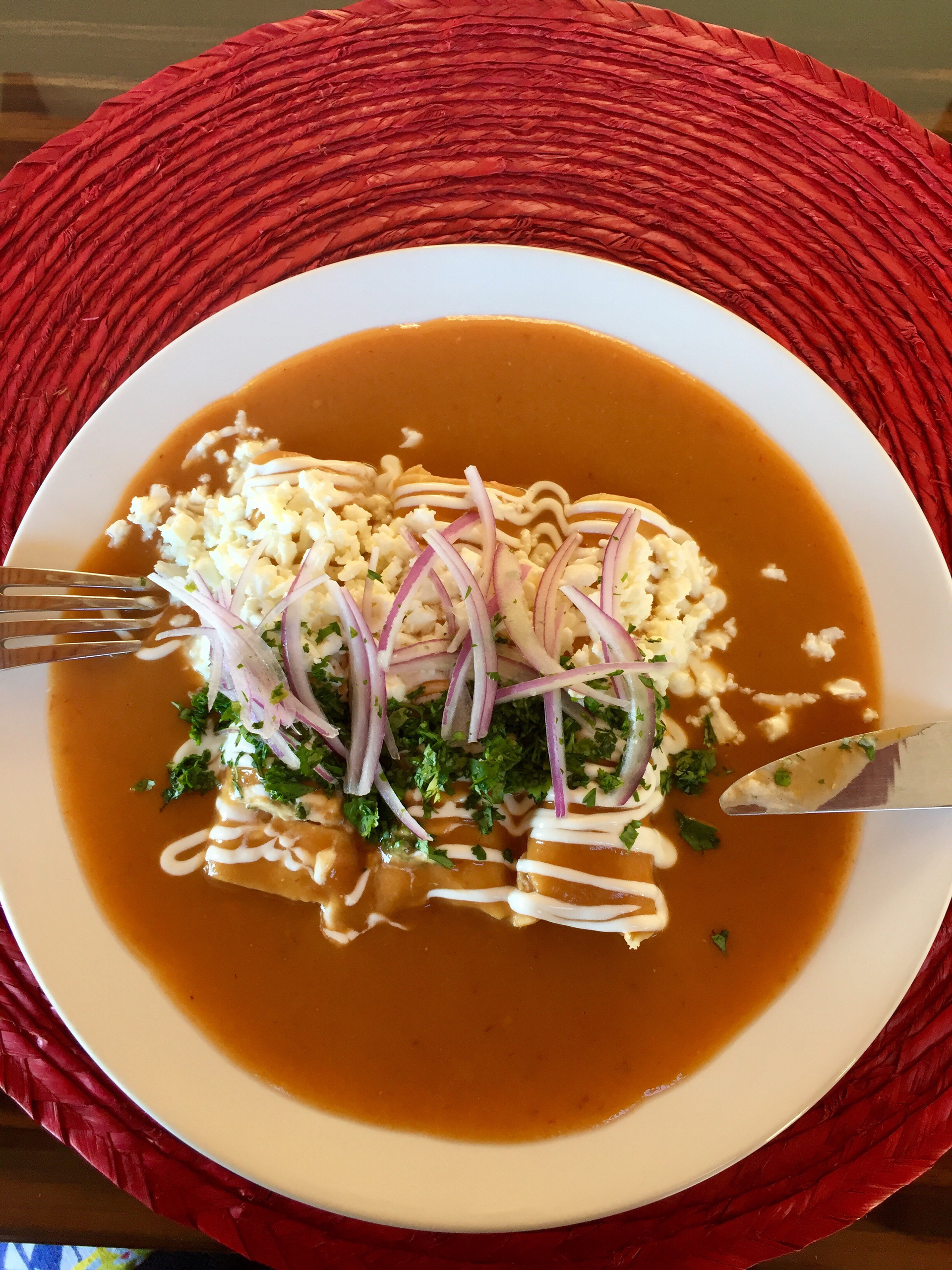 Creamy Peruvian Tiradito with Rocoto Sauce — Appetizer served and photographed from above