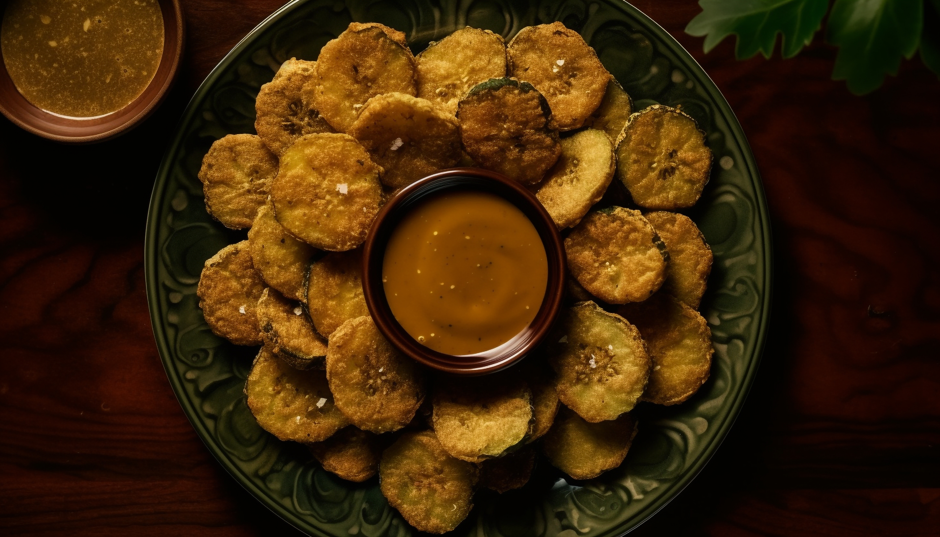 Overhead flat-lay of all ingredients for Crisp Punjabi Aloo Tikki with Tamarind Chutney laid out on a kitchen surface.