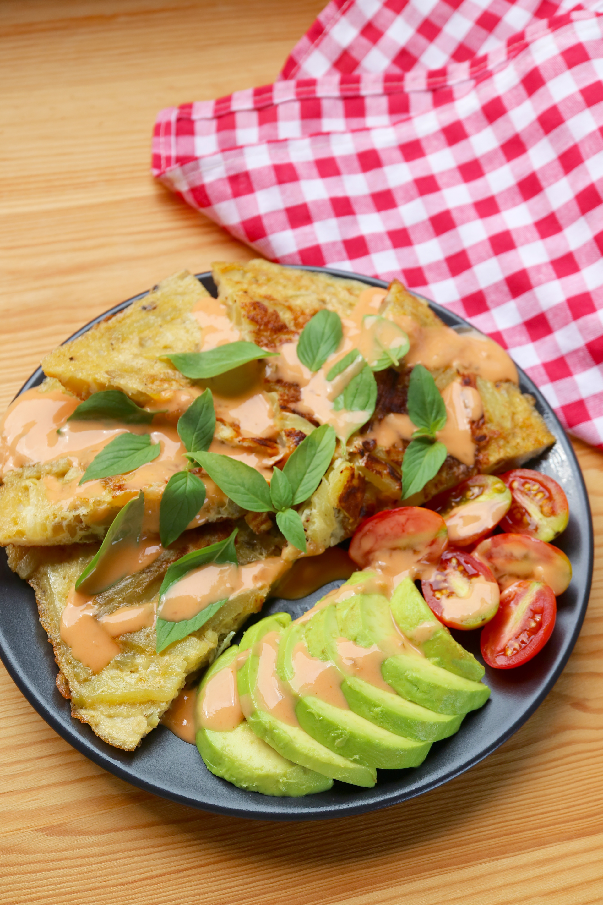 Crispy Costa Rican Patacones with Avocado Salsa — Snack served and photographed from above