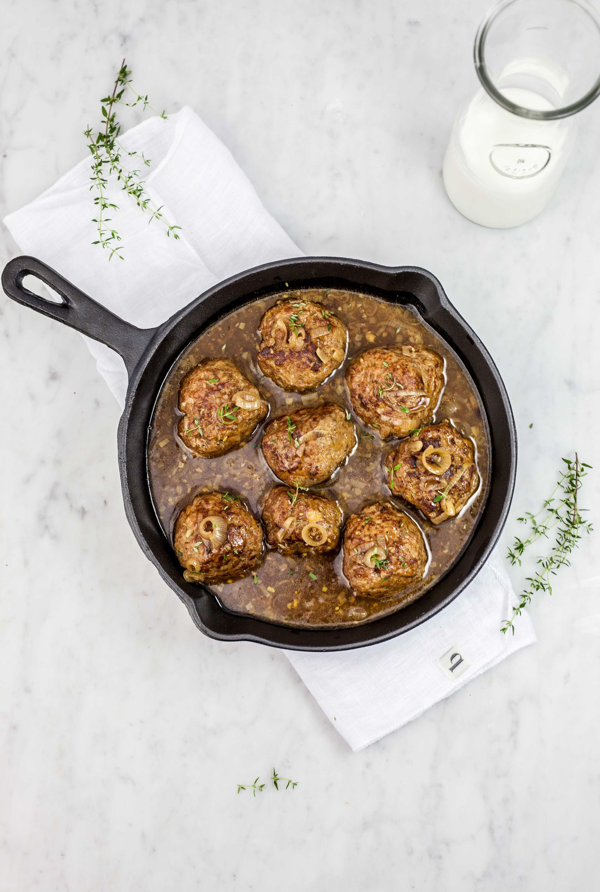 Danish Frikadeller with Parsley and Gravy