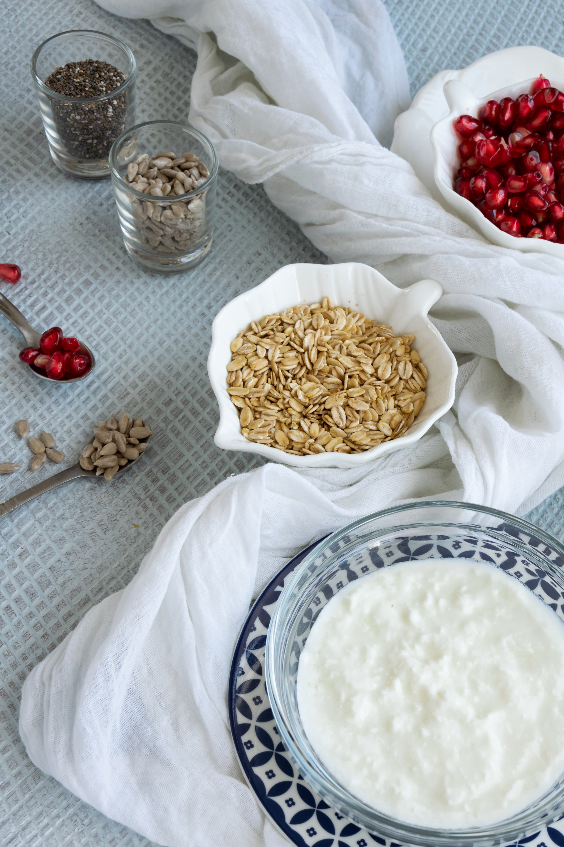 Earthy Armenian Spas with Yogurt and Barley — Soup served and photographed from above