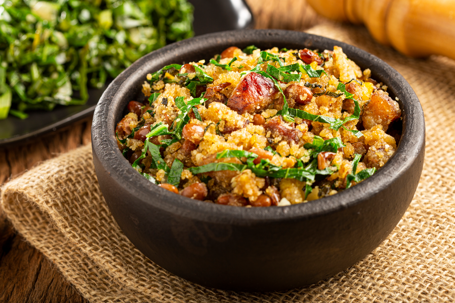 Overhead flat-lay of all ingredients for Ecuadorian Quinoa Encebollado laid out on a kitchen surface.