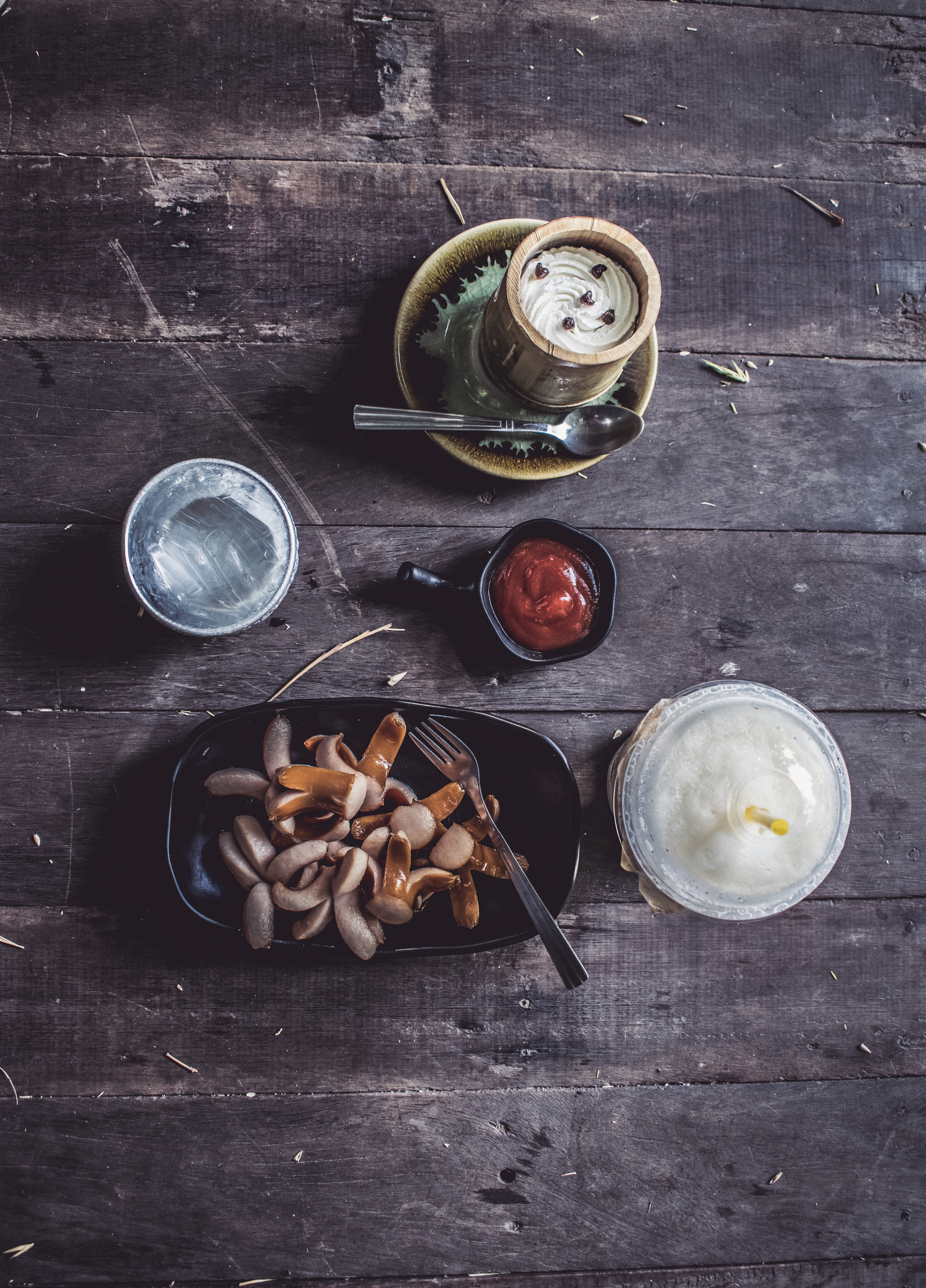Overhead flat-lay of all ingredients for Ethereal Korean Hwachae laid out on a kitchen surface.