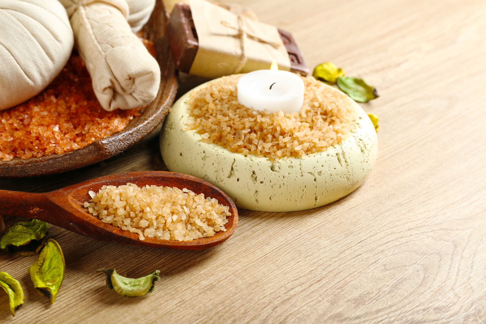 Overhead flat-lay of all ingredients for Ethiopian Mitin Shiro with Aromatic Ginger and Cardamom laid out on a kitchen surface.