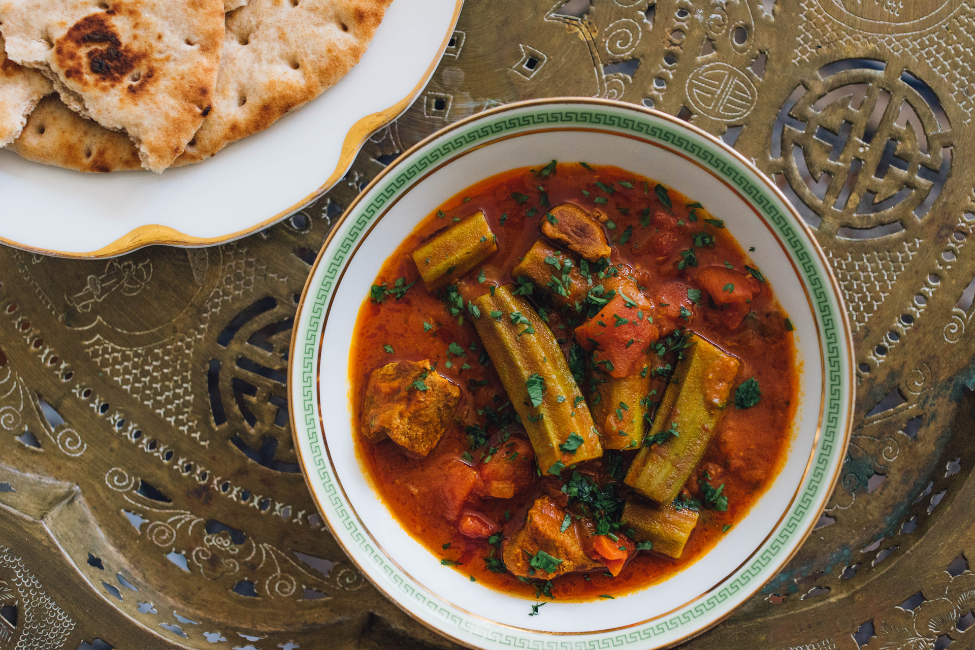 Ethiopian Shiro Wat with Spiced Chickpea Sauce and Injera