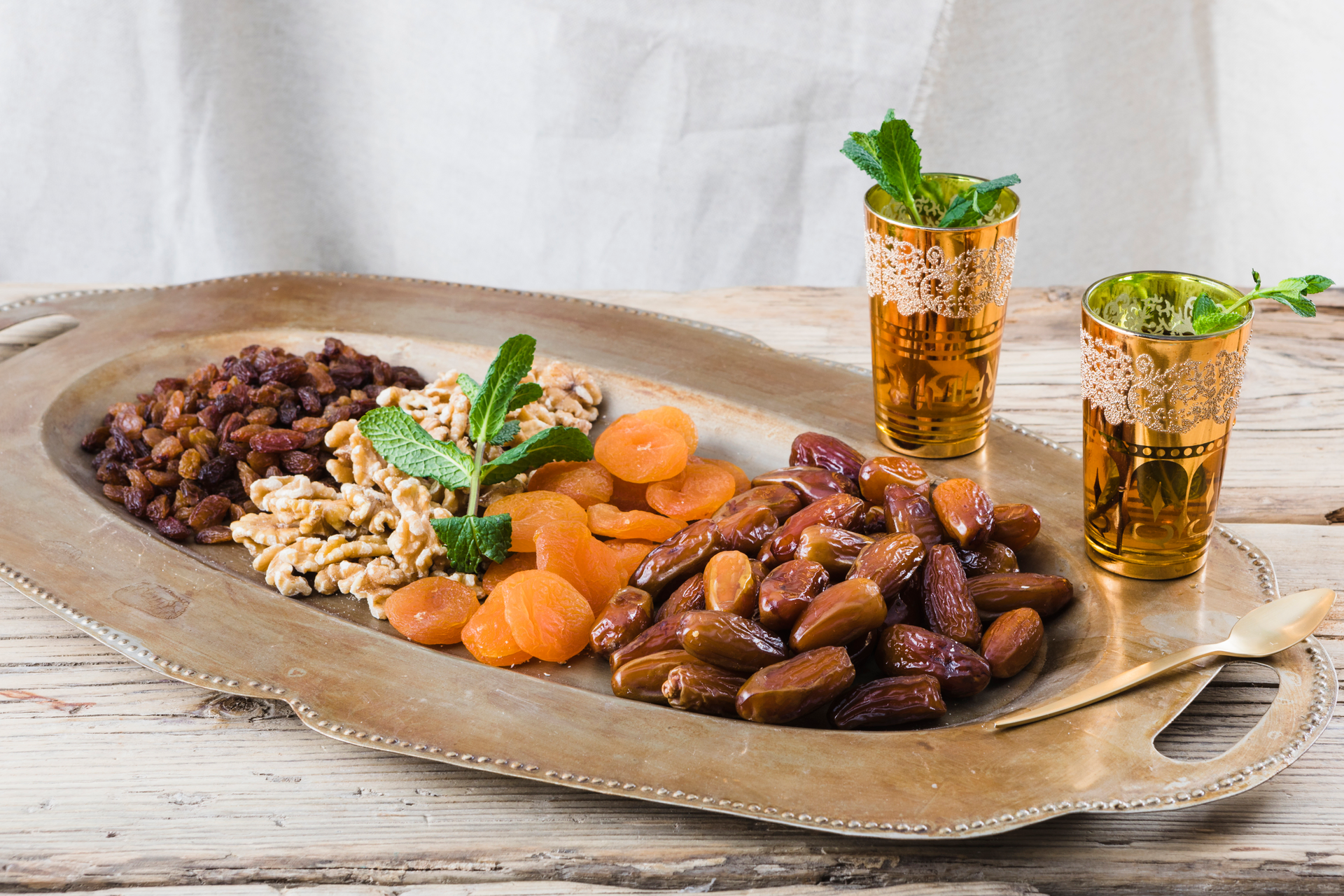 Exotic Moroccan Date and Almond Tagine — Main Course served and photographed from above