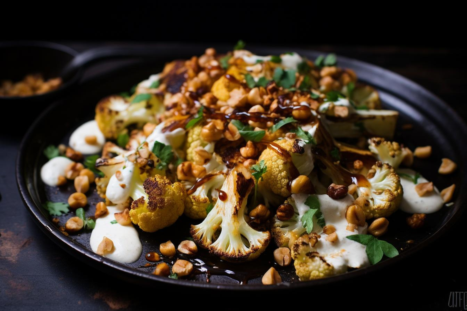 Exotic Moroccan Spiced Cauliflower Steaks with Honey-Tahini Drizzle