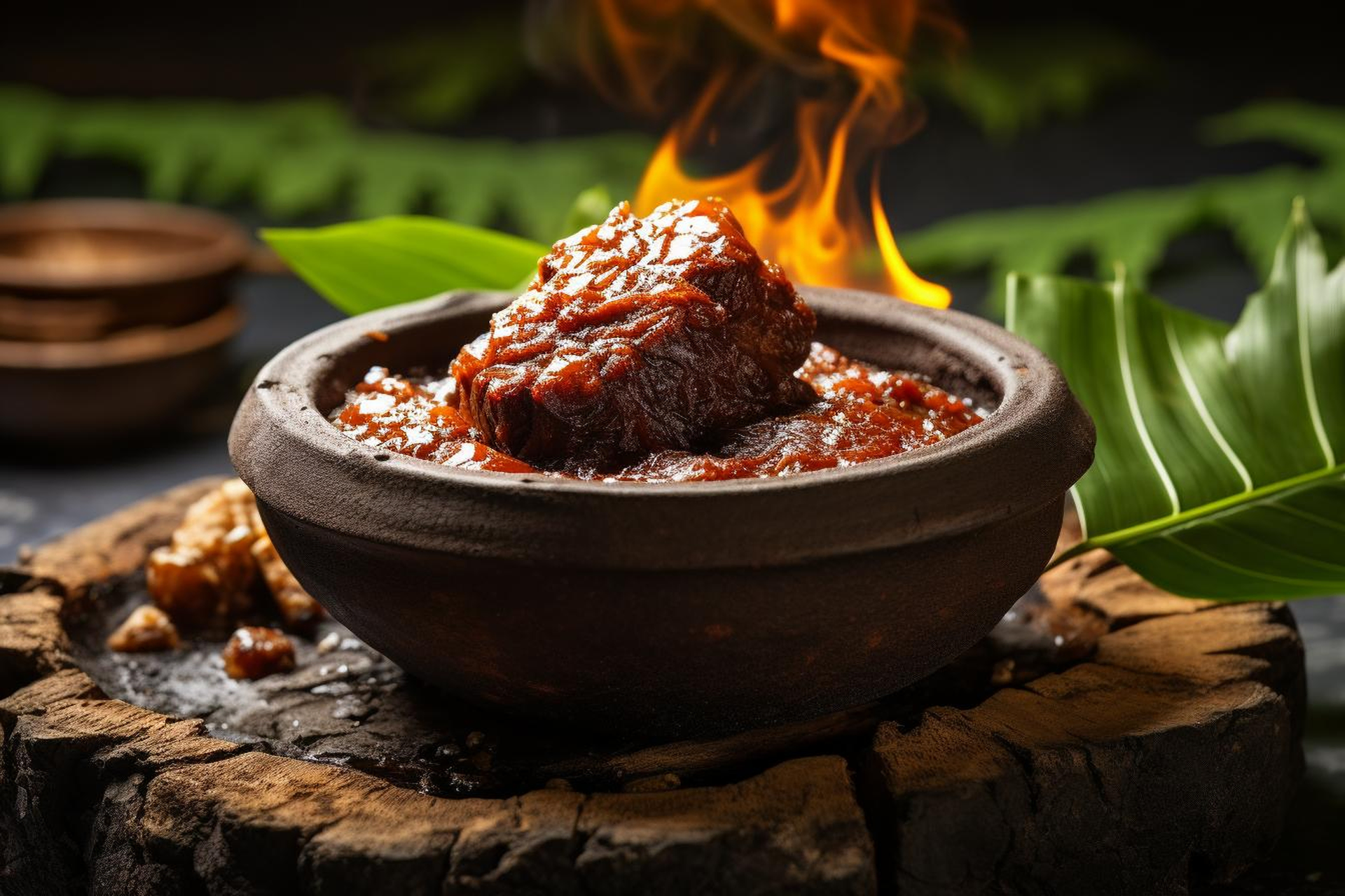 Overhead flat-lay of all ingredients for Fiery Venezuelan Carne Mechada with Roasted Red Pepper Relish laid out on a kitchen surface.