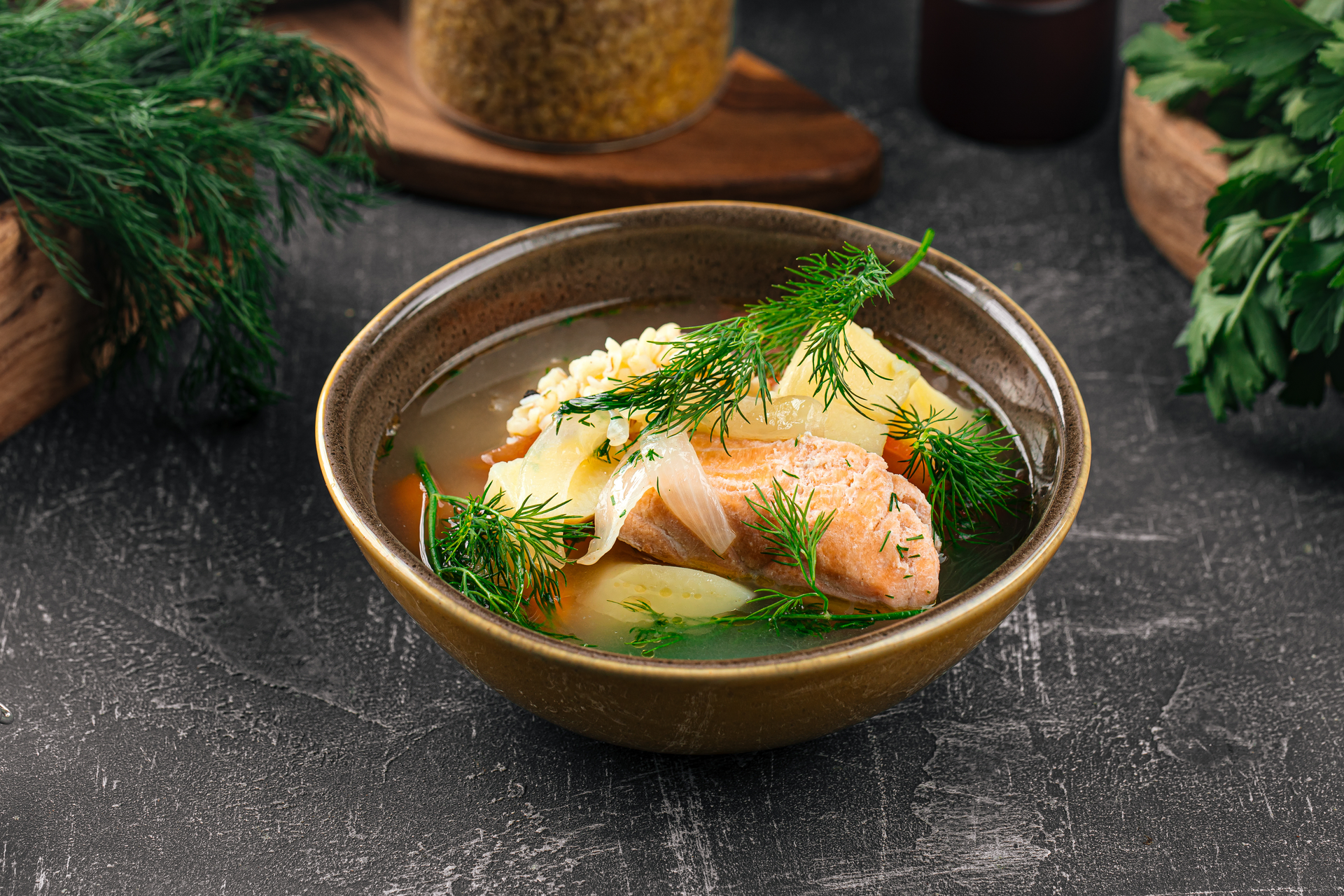 Finnish Smoked Salmon Soup with Lemon Dill