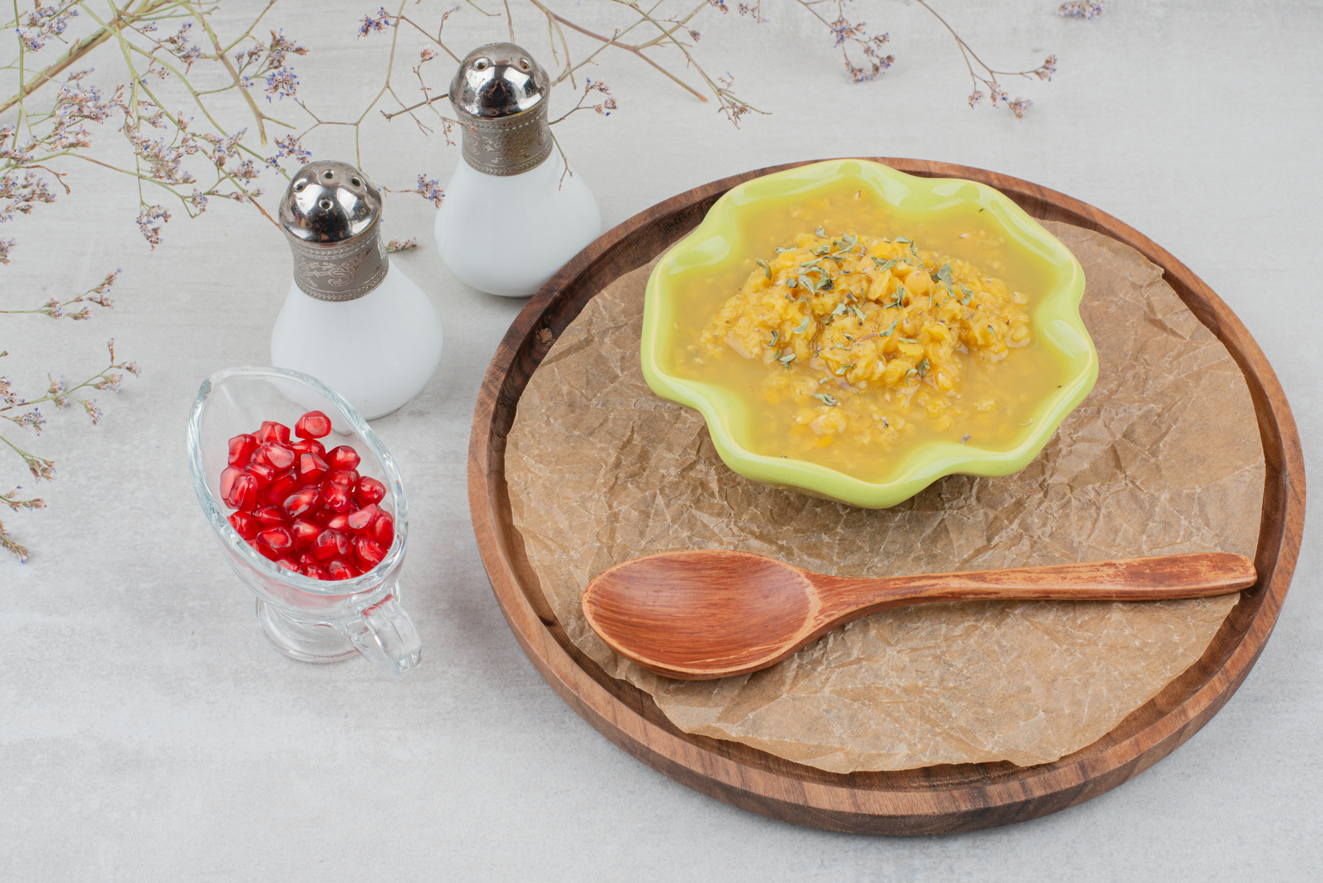 Overhead flat-lay of all ingredients for Fluffy Bangladeshi Roshogolla with Saffron Syrup laid out on a kitchen surface.