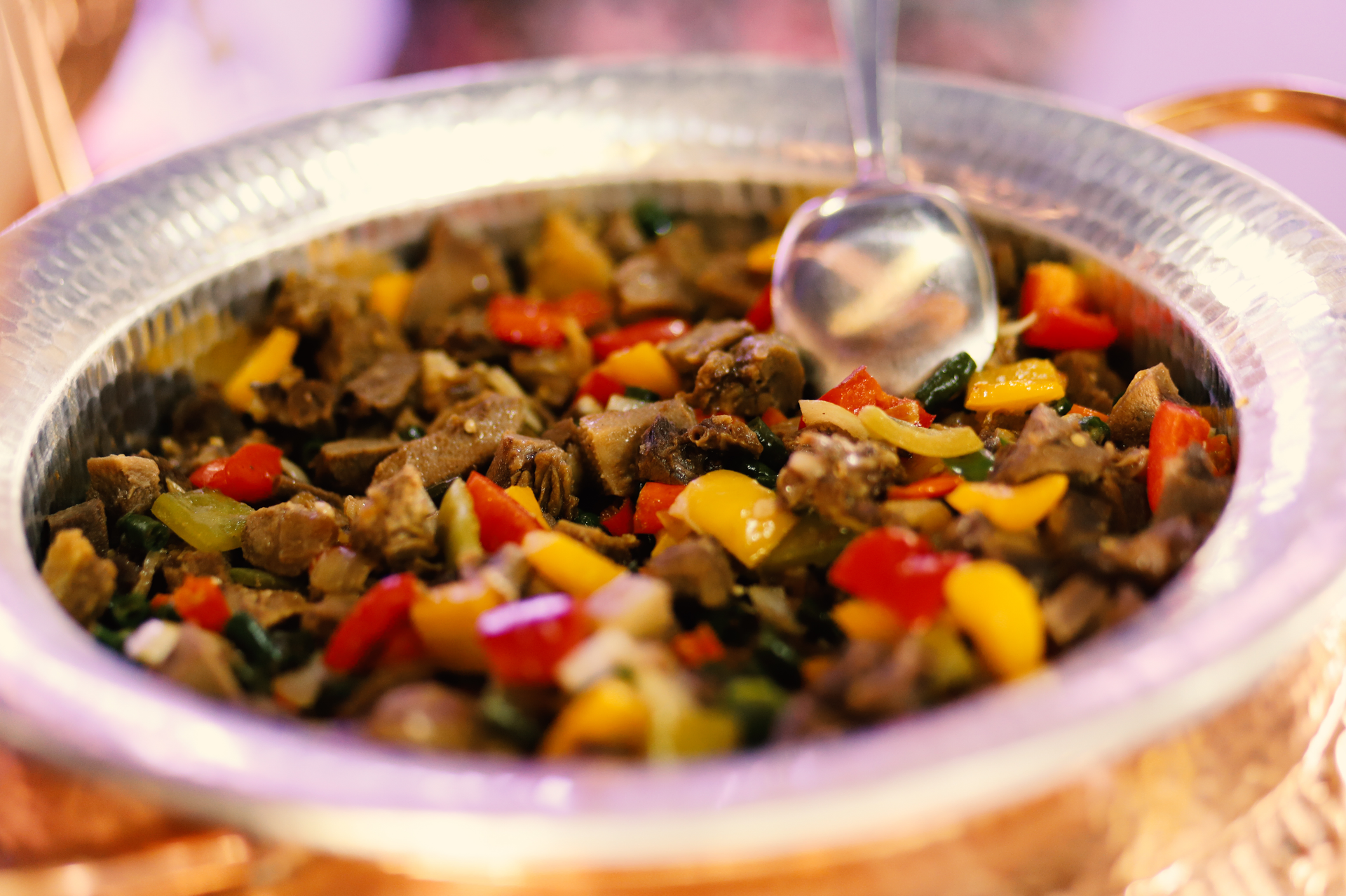 Fragrant Ethiopian Tibs with Onion and Berbere — Main Course served and photographed from above