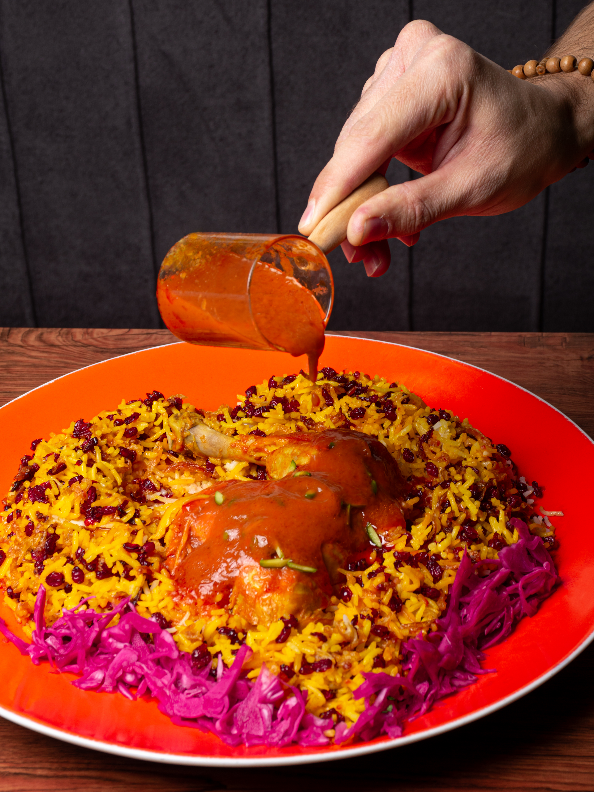 Fragrant Indian Hyderabadi Biryani with Saffron