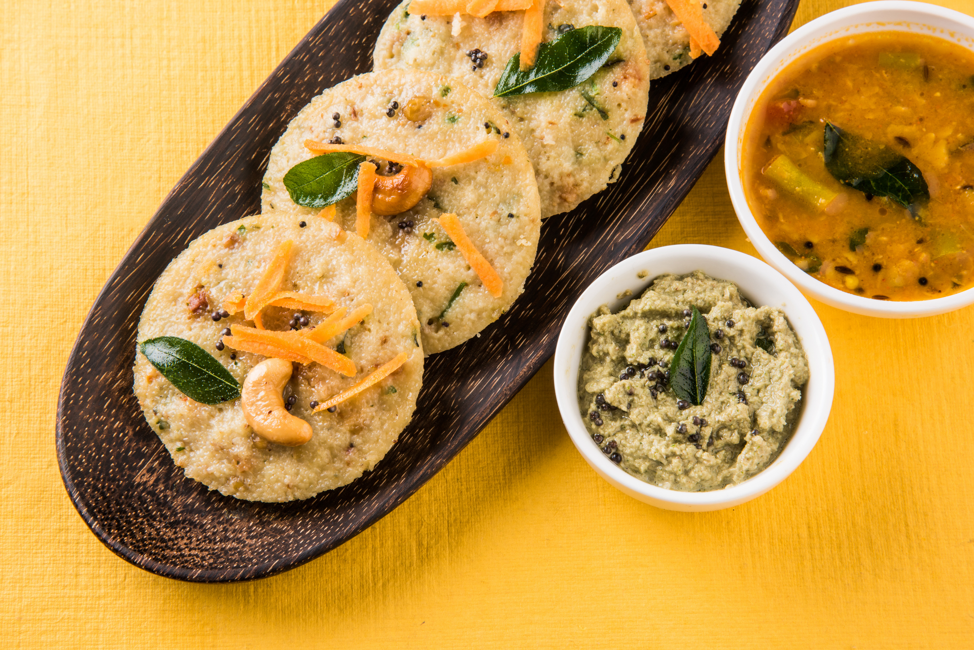 Fragrant Mauritian Dholl Puri Roti with Curry Vegetables — Main Course served and photographed from above