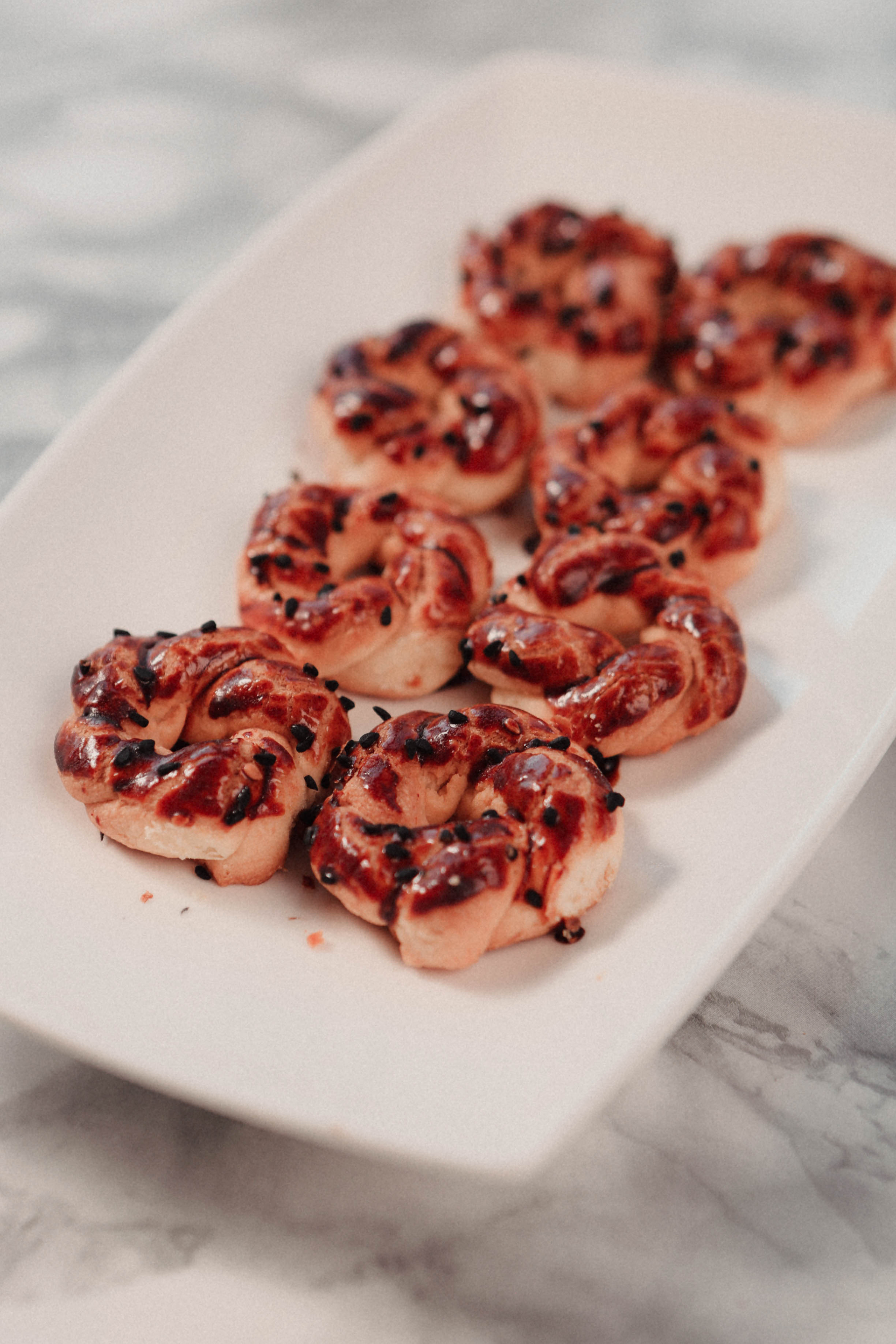 Galician Pulpo a Feira with Sea Salt and Paprika — Appetizer served and photographed from above