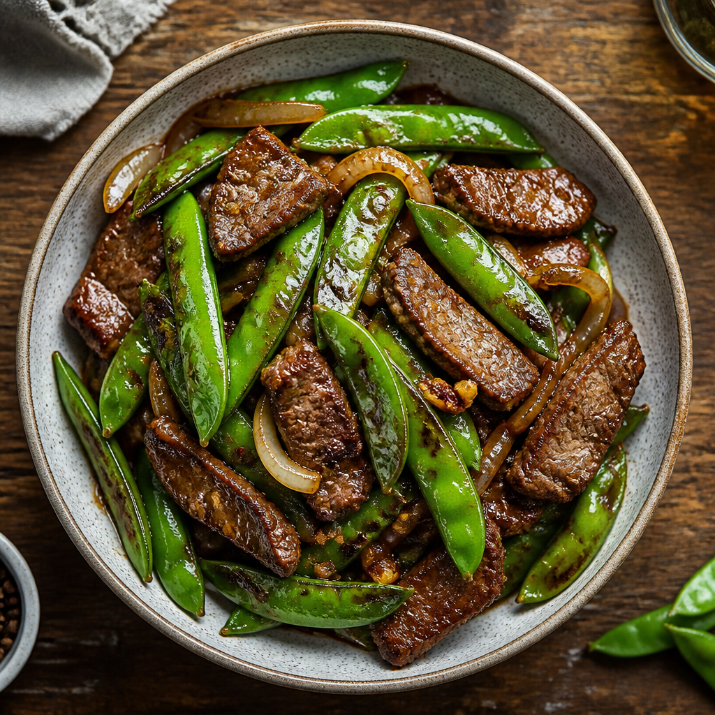 Beef Stir Fry With Blistered Snap Peas