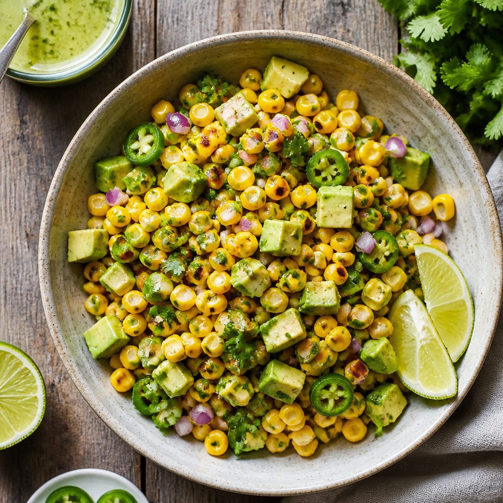Corn Salad With Jalapeno Lime Dressing