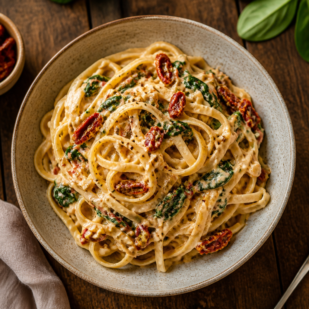 Creamy Tuscan Sun-Dried Tomato Pasta