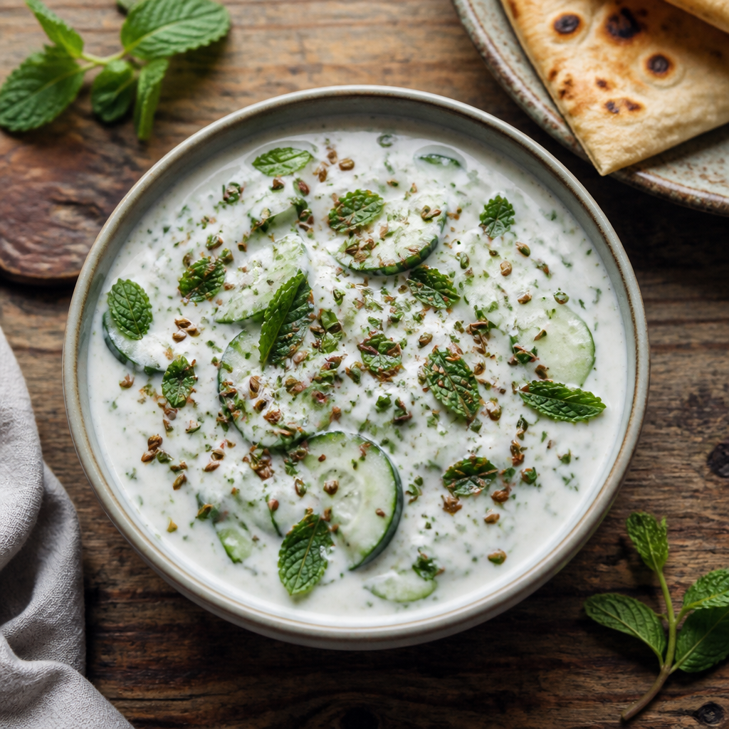 Cucumber Raita With Toasted Cumin Seeds