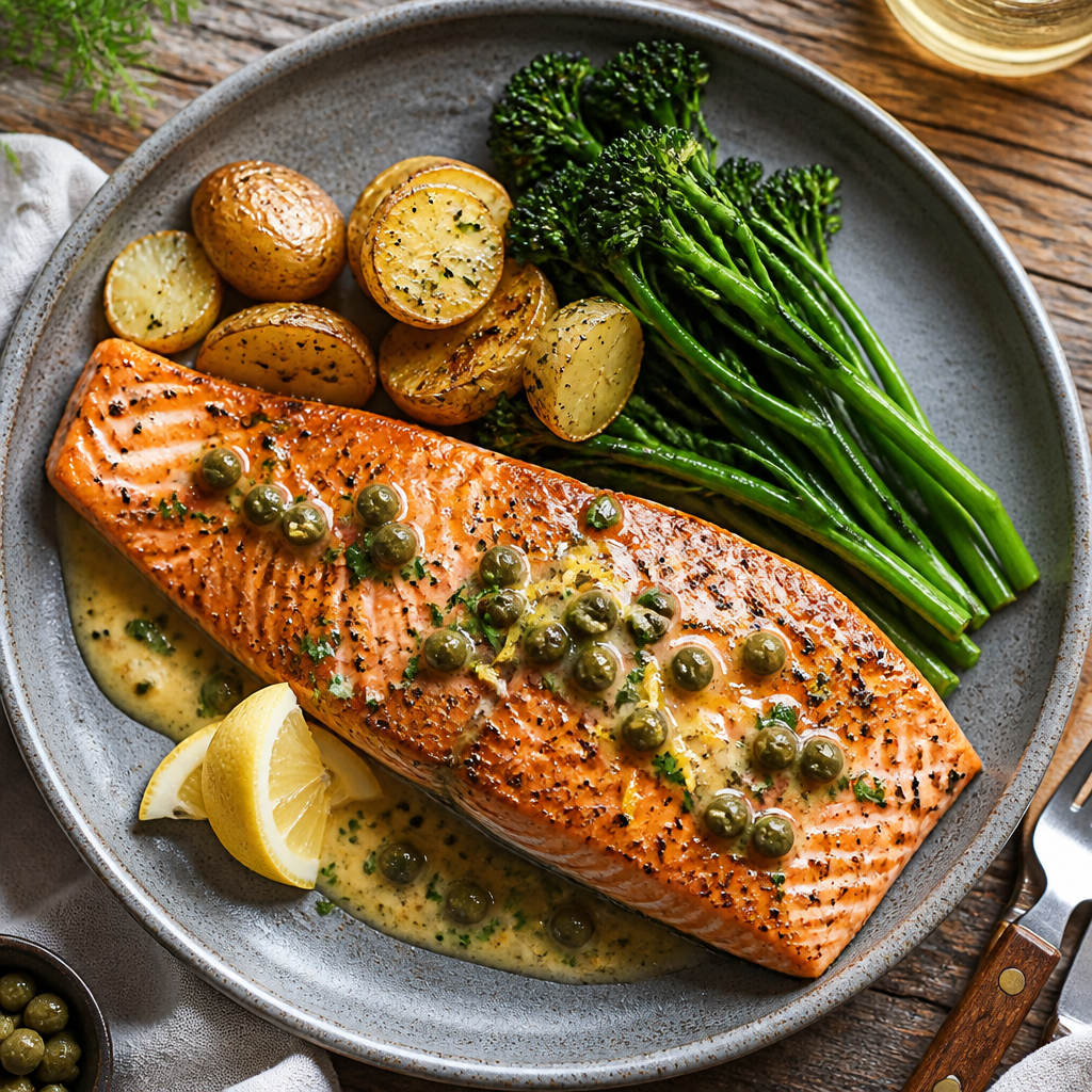 Grilled Arctic Char With Lemon Caper Butter