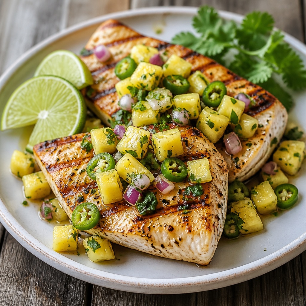 Grilled Mahi Mahi With Pineapple Jalapeno Salsa