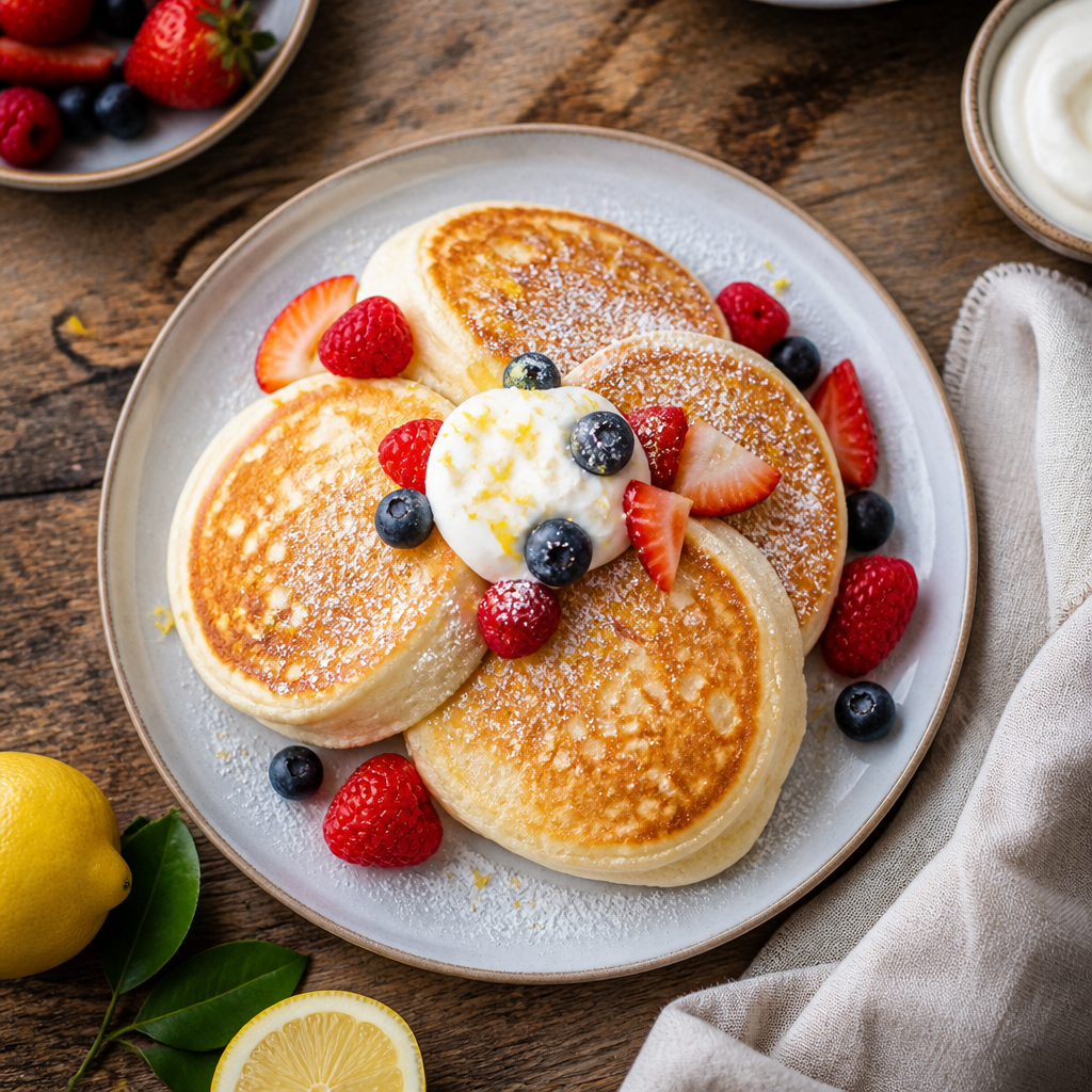 Lemon Ricotta Soufflé Pancakes