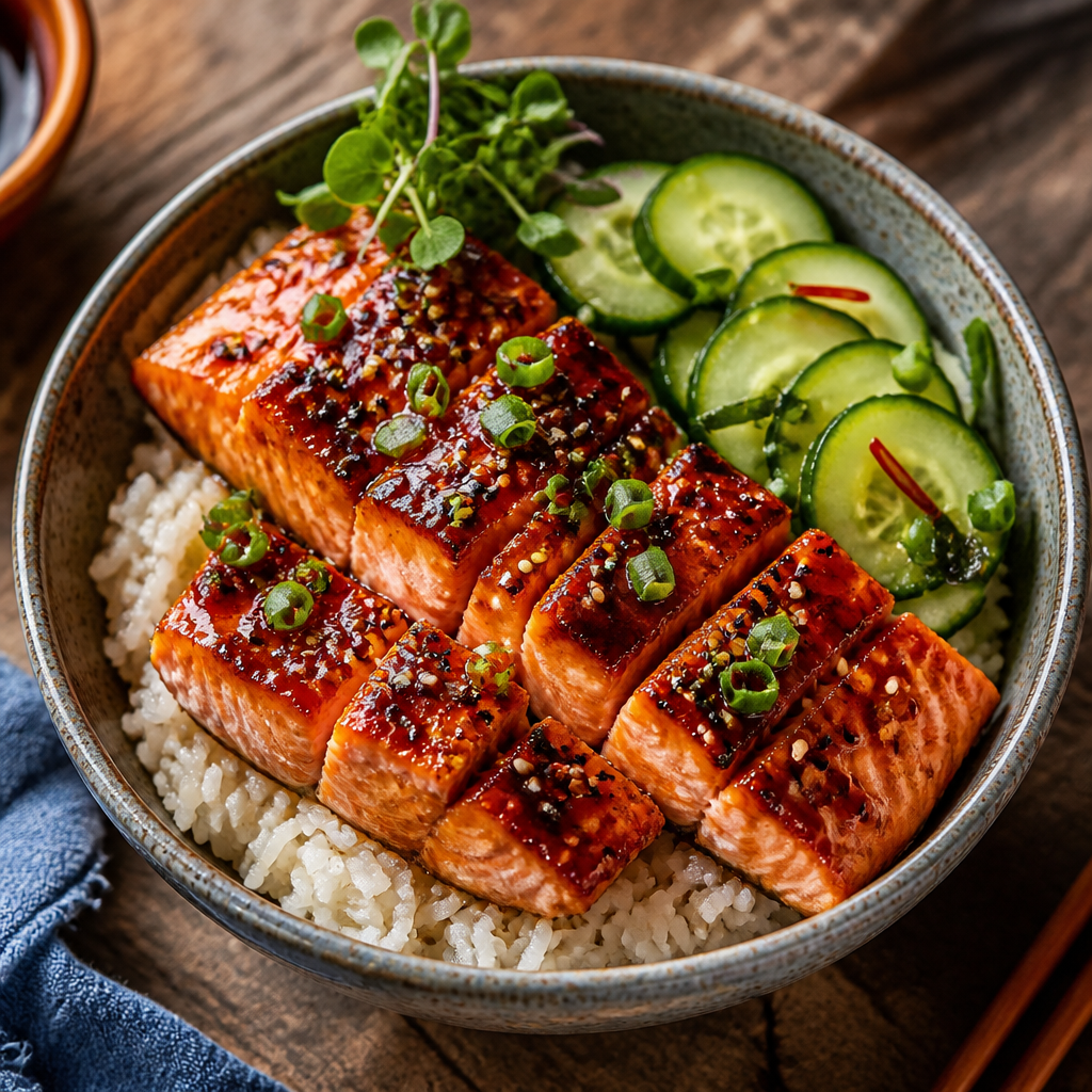Miso-Glazed Salmon Donburi