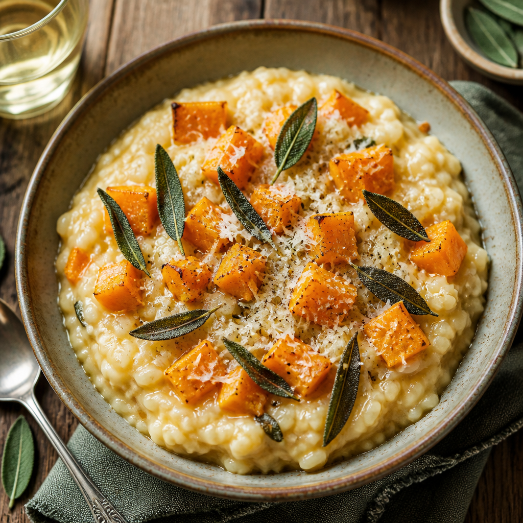 Roasted Butternut Squash and Sage Risotto