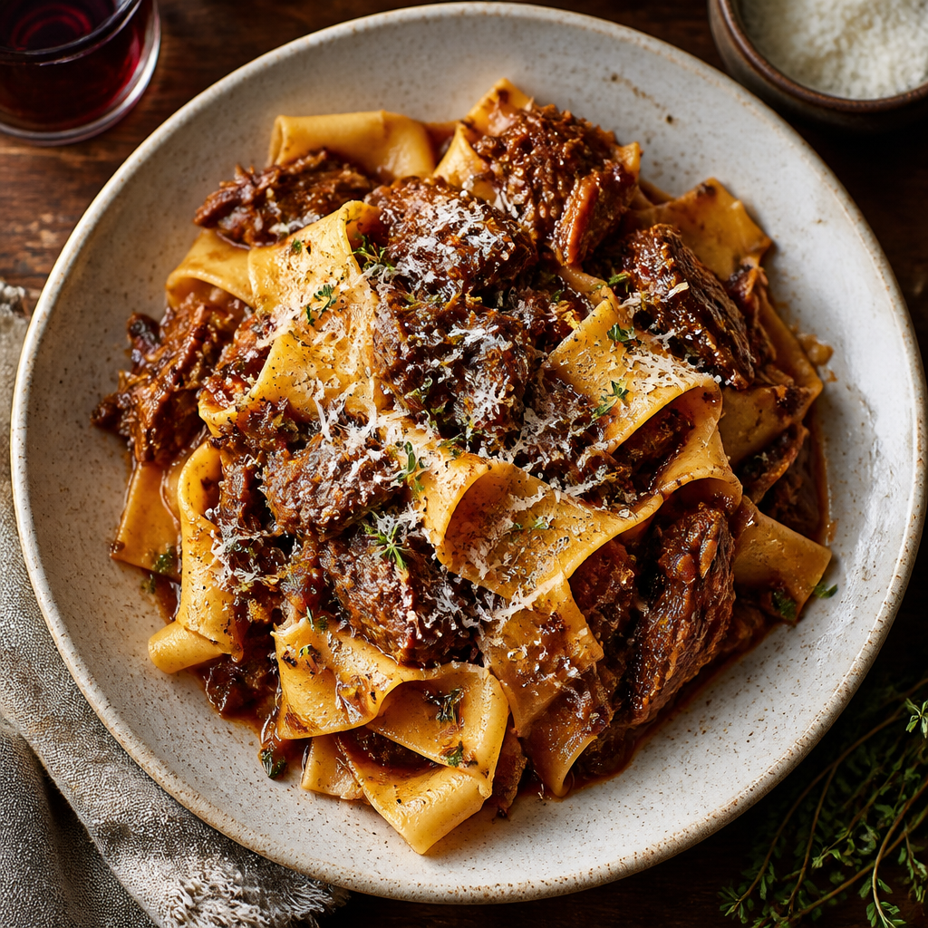 Slow-Braised Short Rib Ragu with Pappardelle