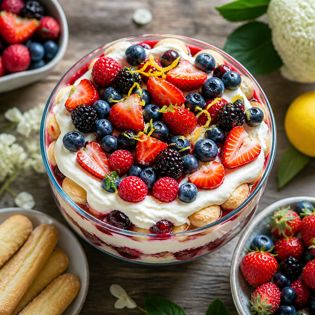 Summer Berry Trifle With Limoncello Cream