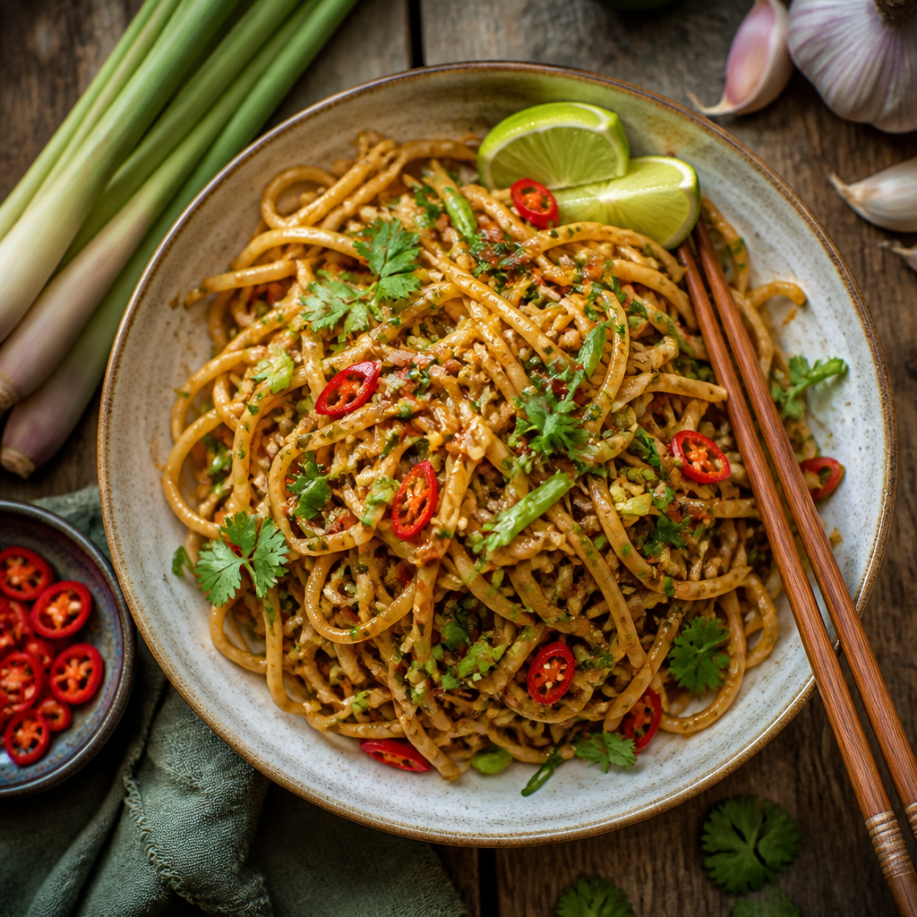Zesty Lemongrass Garlic Noodles