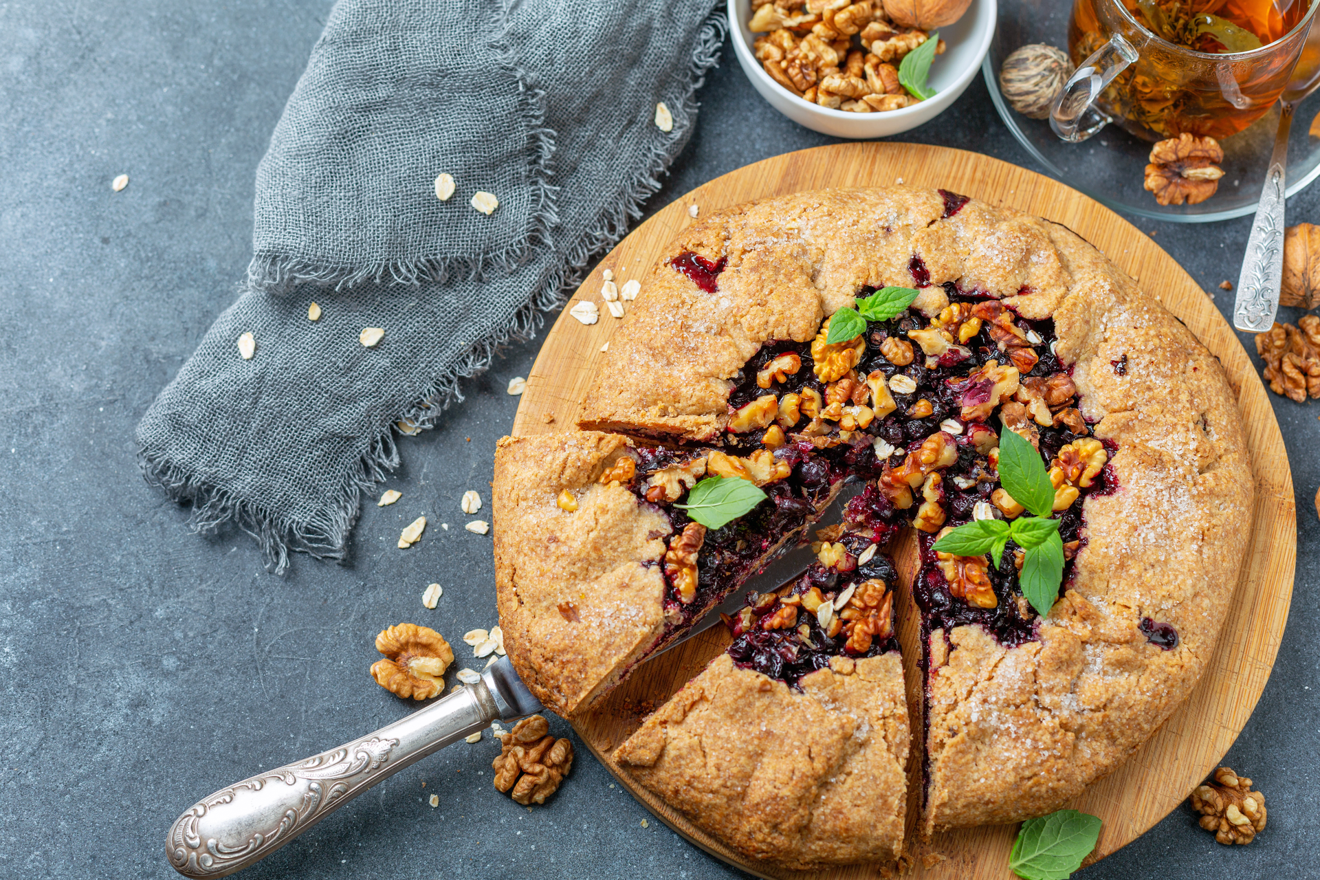 Georgian Kharcho Lamb Pie with Walnut Crust