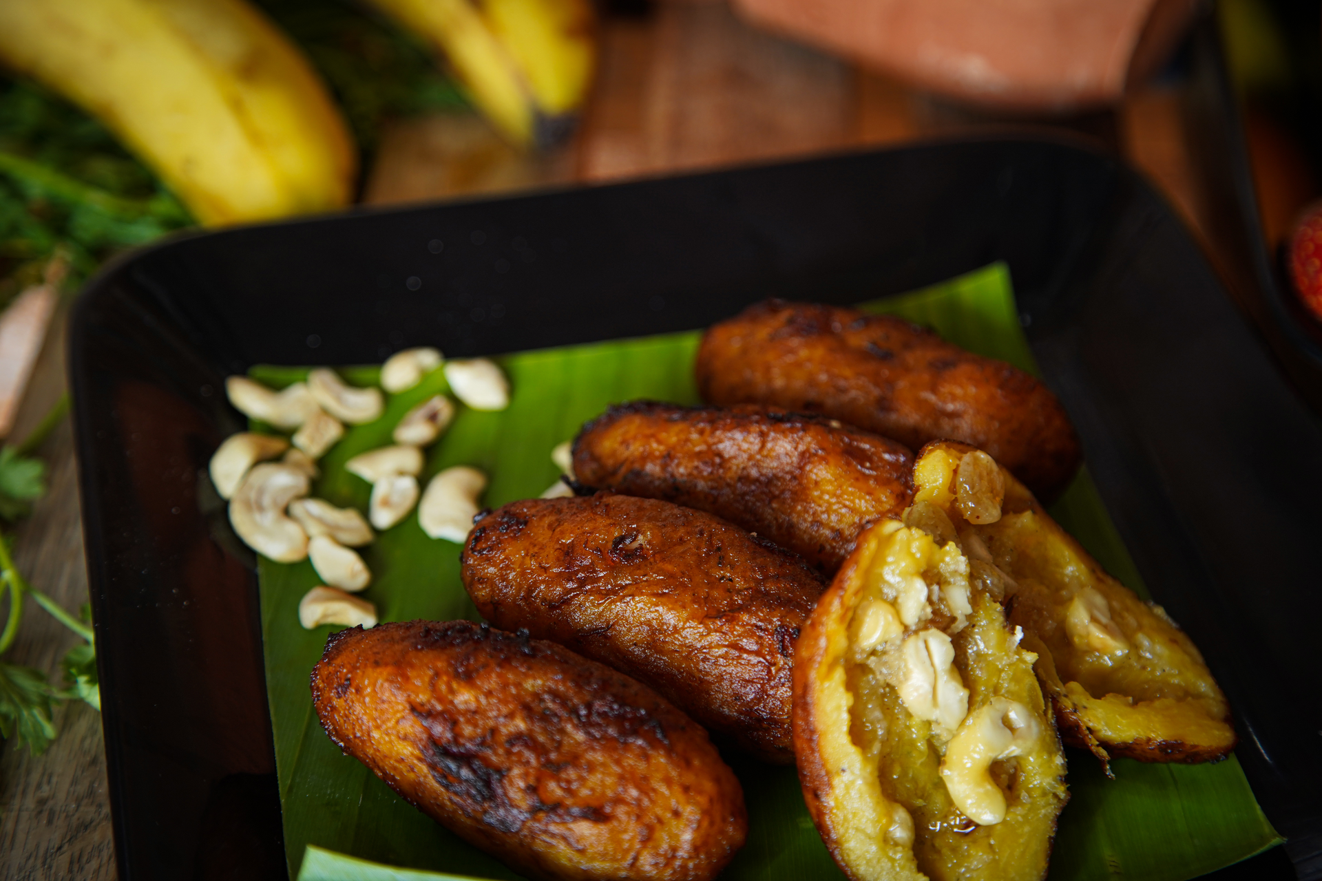 Ghanaian Waakye with Fried Plantains