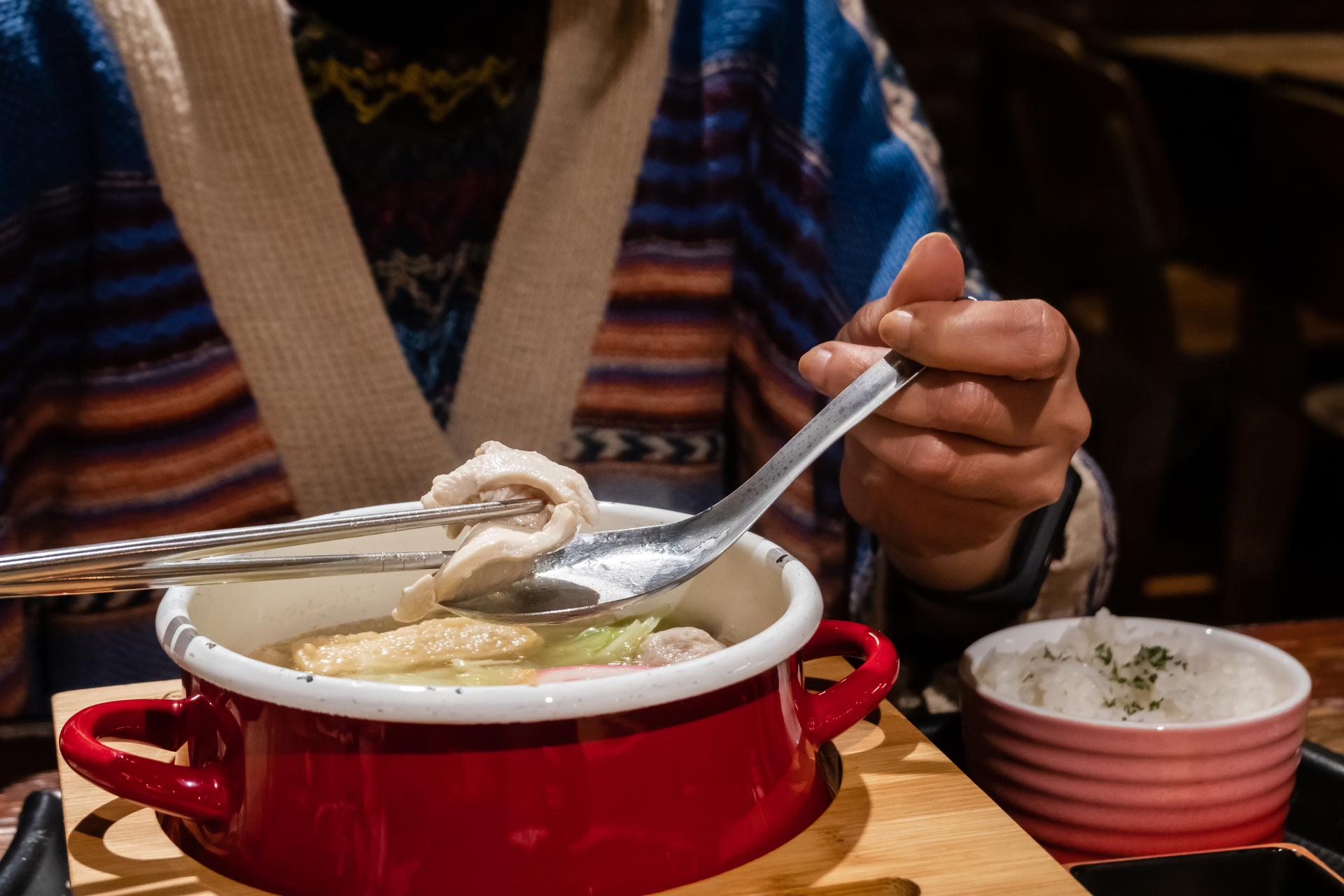 Overhead flat-lay of all ingredients for Guatemalan Kak'ik with Spiced Turkey Broth laid out on a kitchen surface.